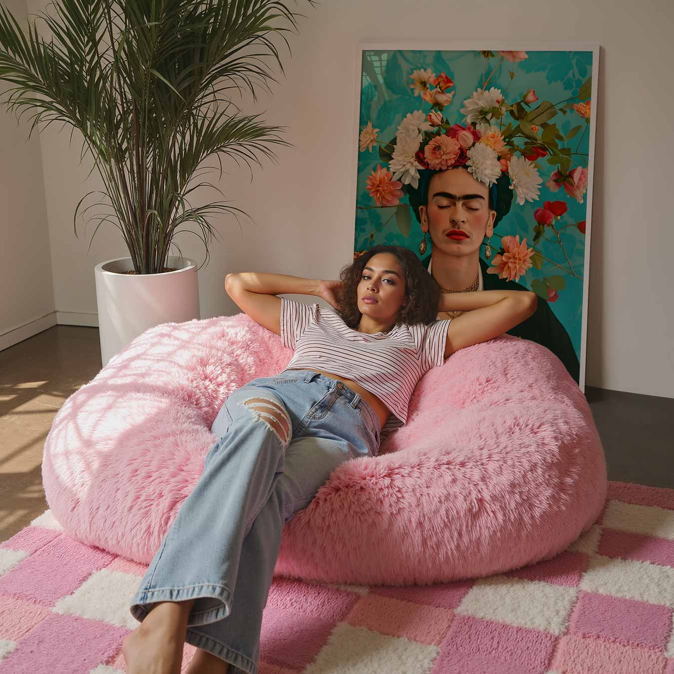 Bloemenmagie Portret Poster-WallArtistic