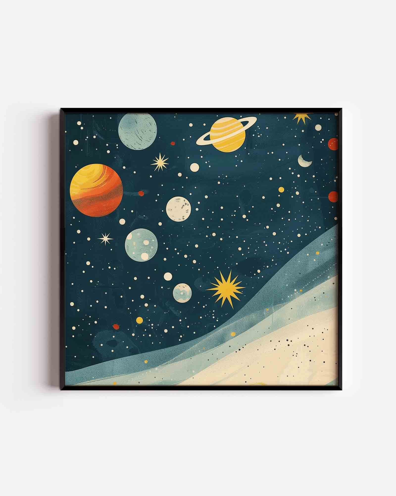 Planeten en sterren Poster