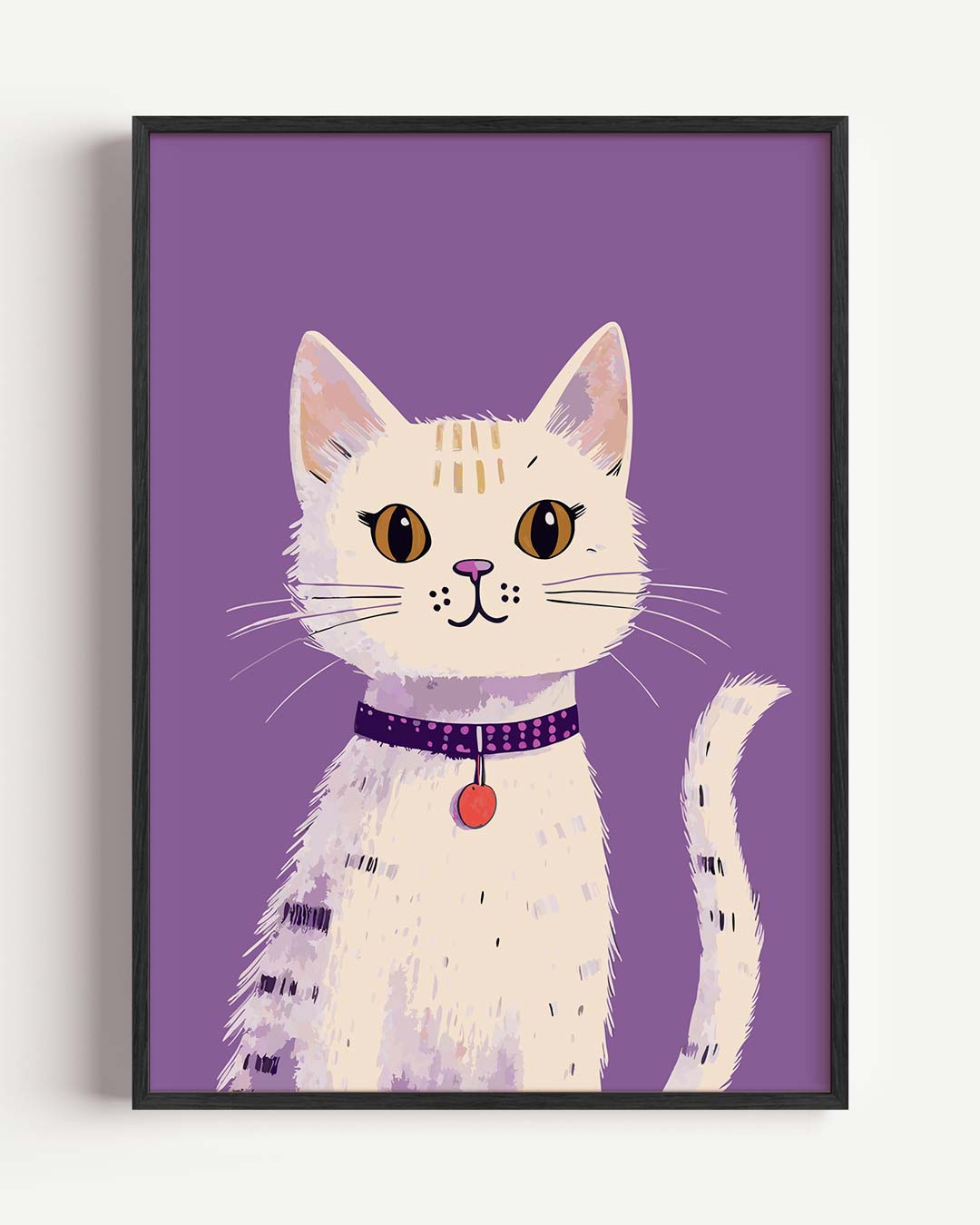 Schattige Kattenvriend Poster-WallArtistic