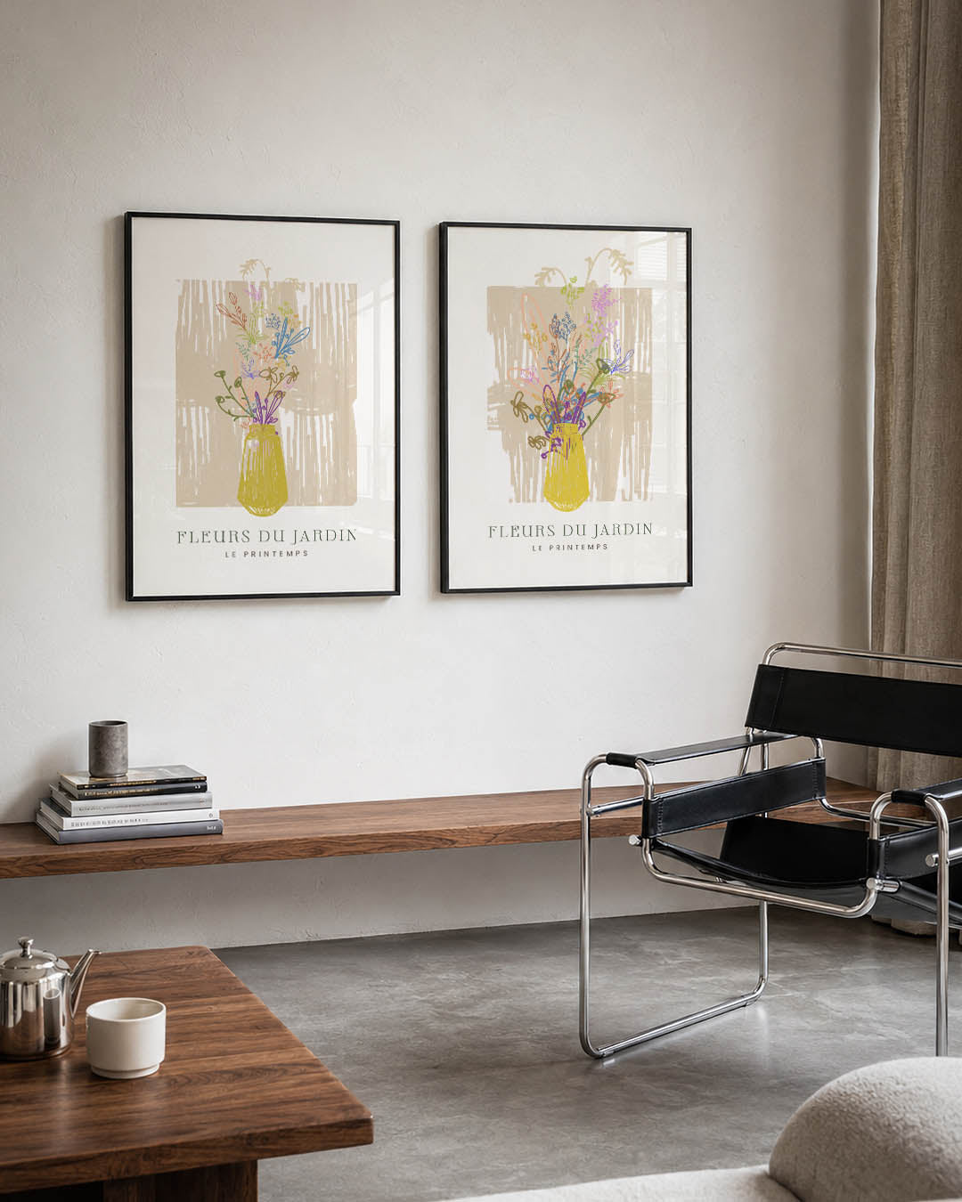 Bloemrijke vormen Posterset