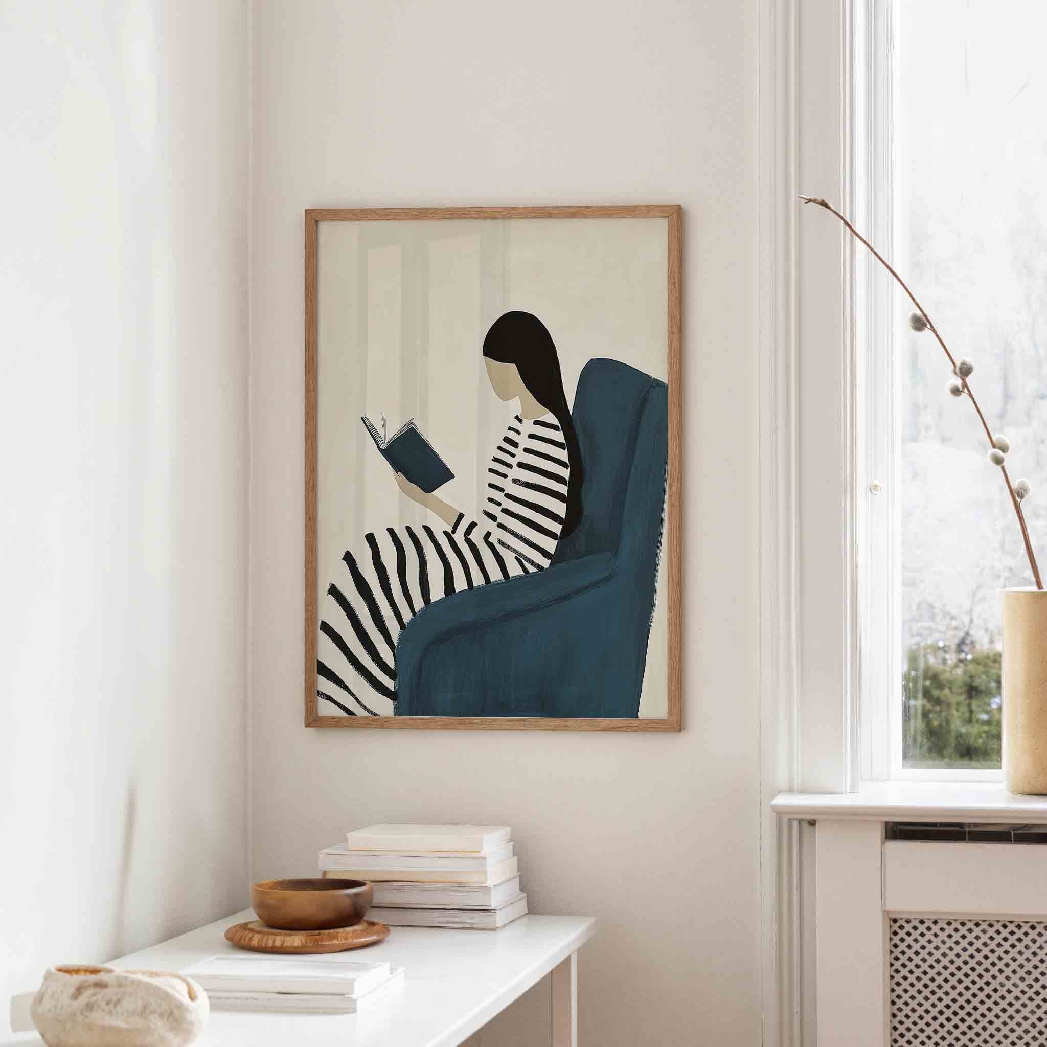 Lezende vrouw Poster