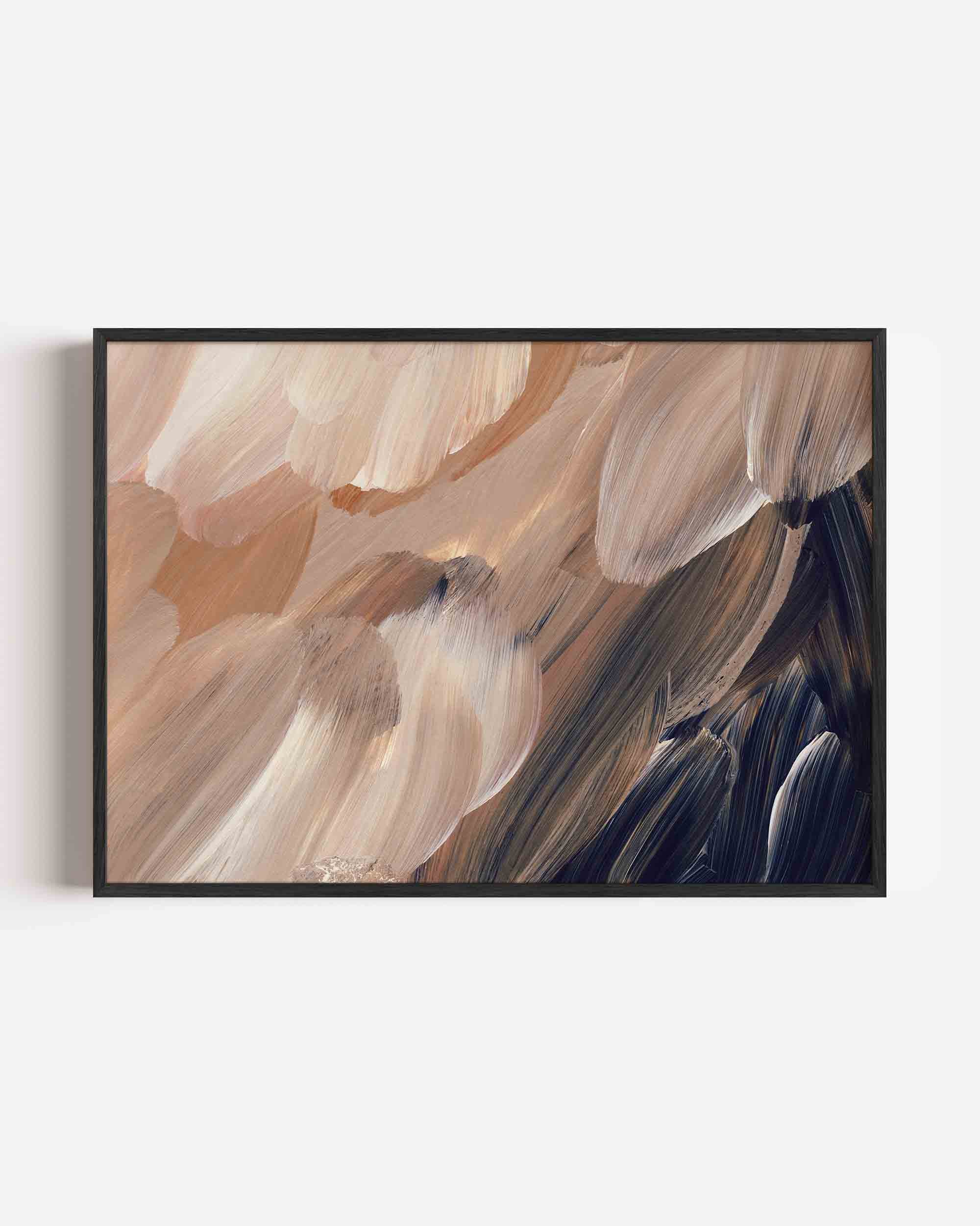 Abstracte penseelstreken Poster