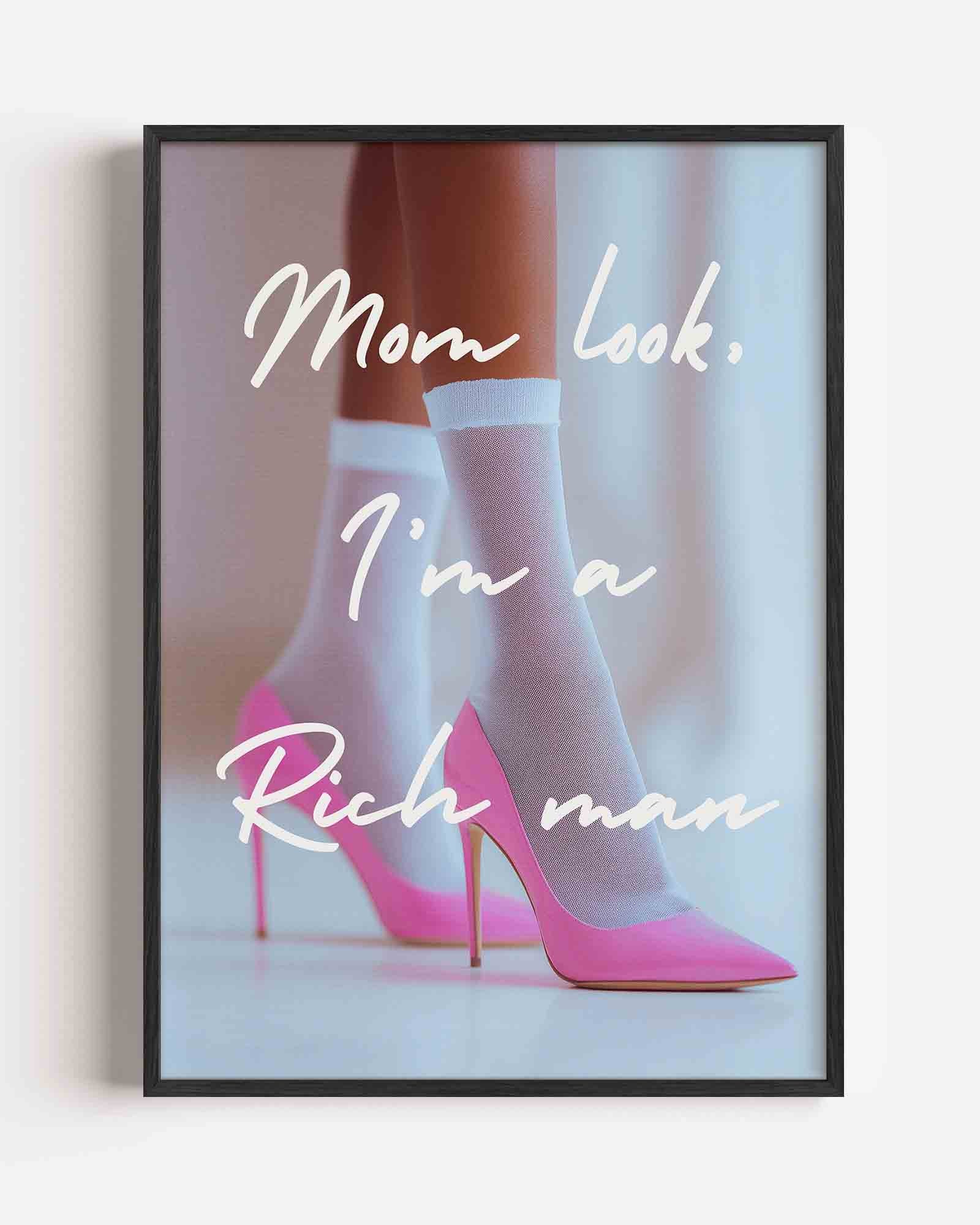 Roze hakken en tekst Poster