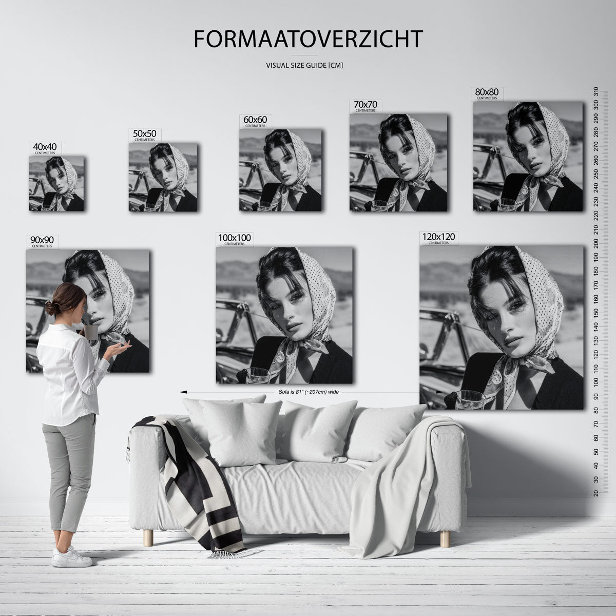 Vrouw met sjaal Poster