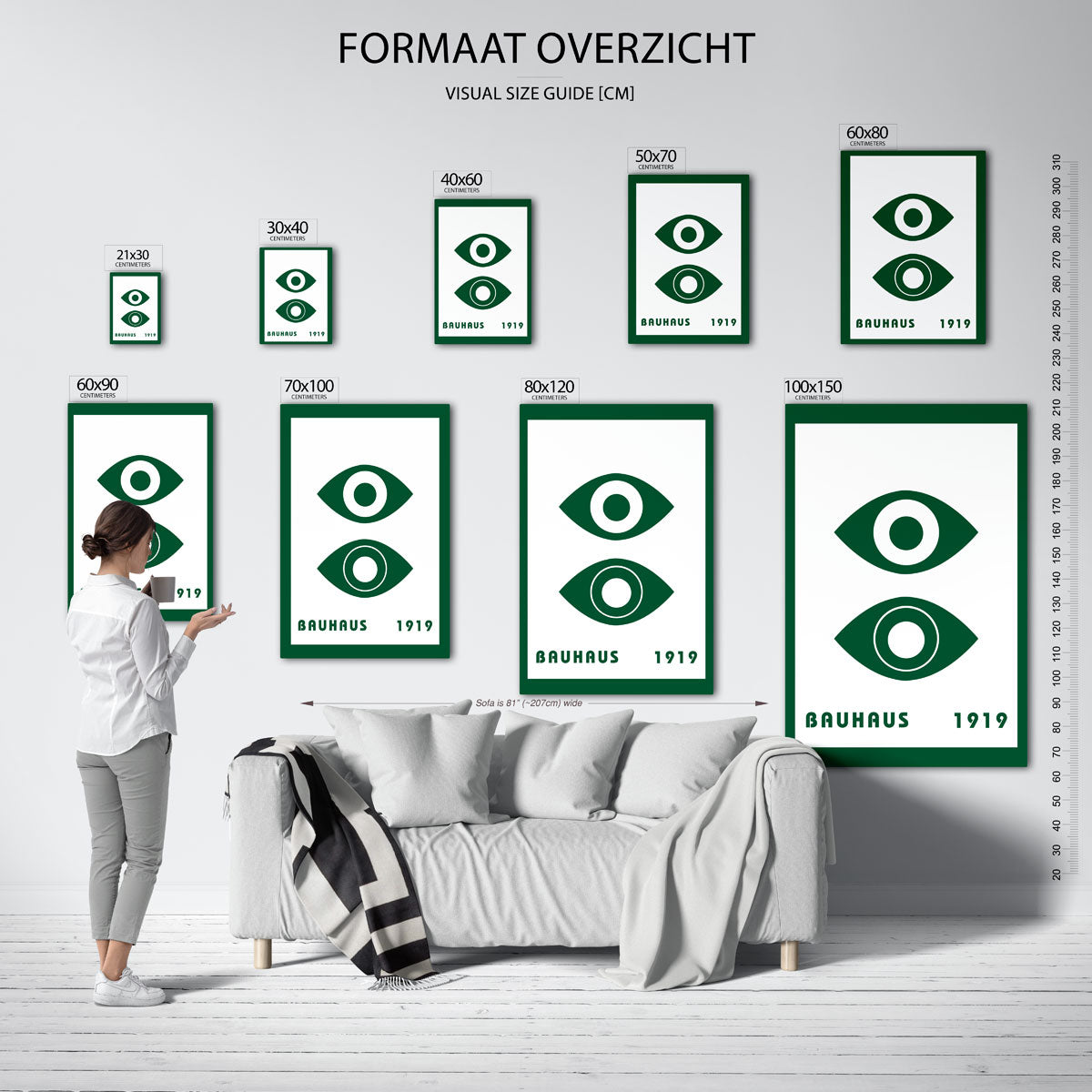 Oogvormen en lijnen Poster