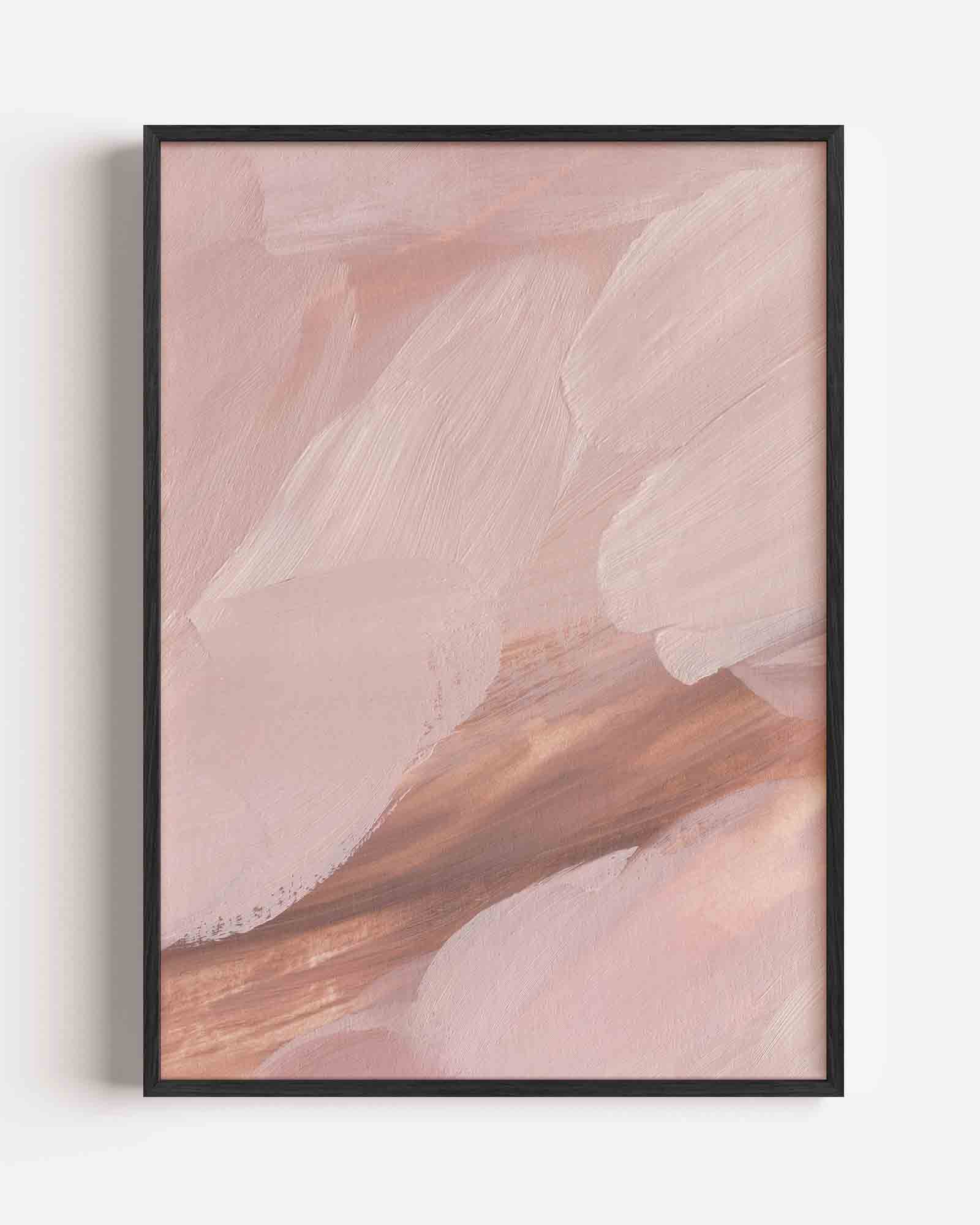 Abstracte roze penseelstreken Poster