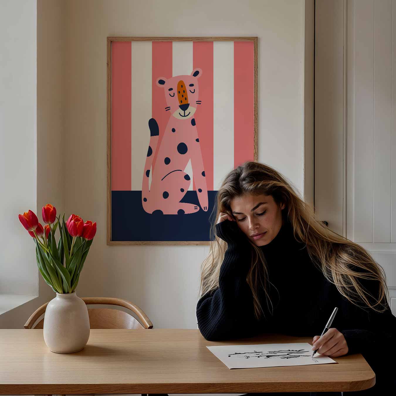 Schattige Luipaard Poster-WallArtistic