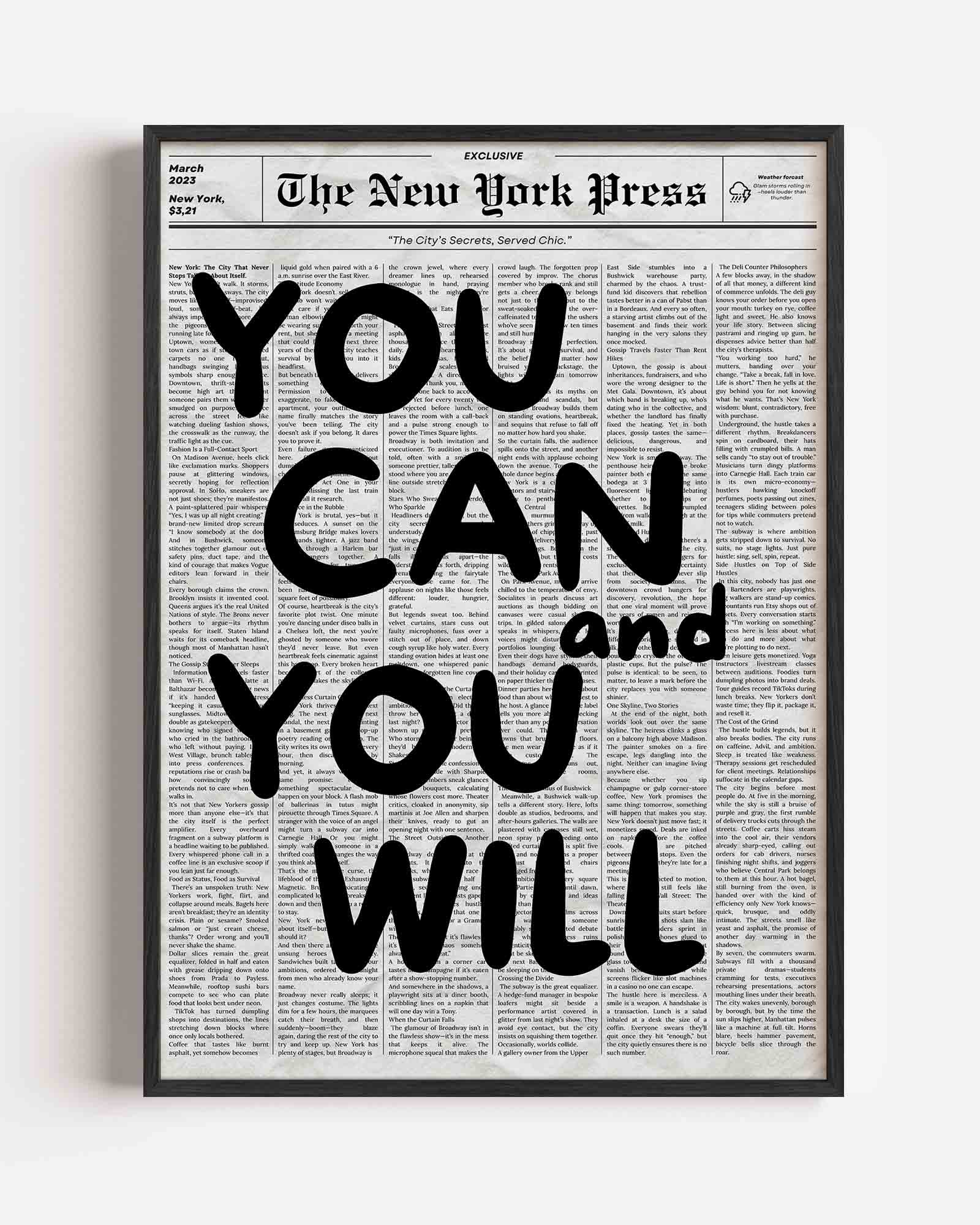 You can and you will Poster