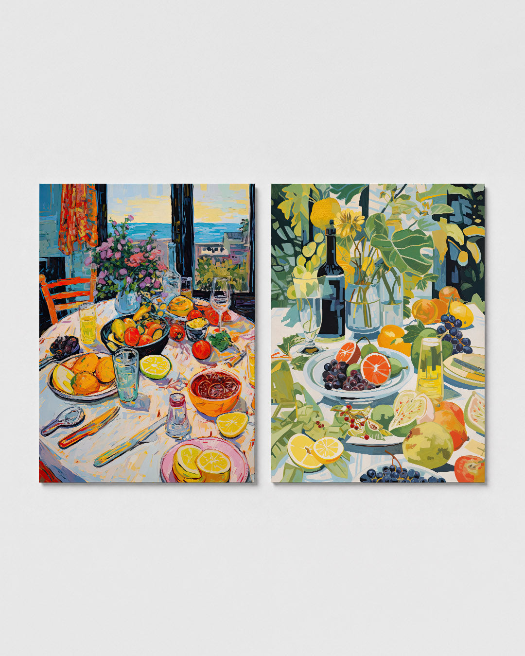 Kleurrijke tafelsfeer Posterset