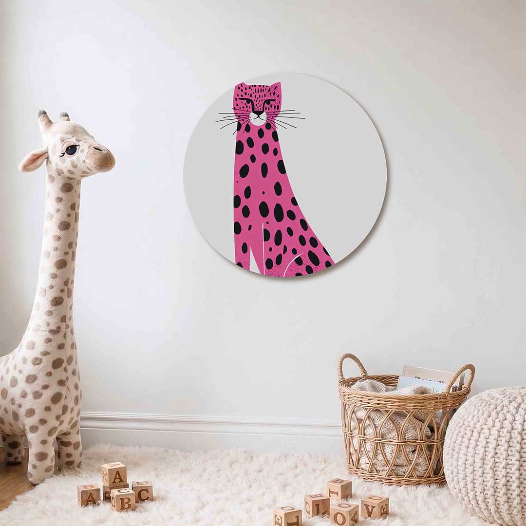 Roze luipaard Muurcirkel