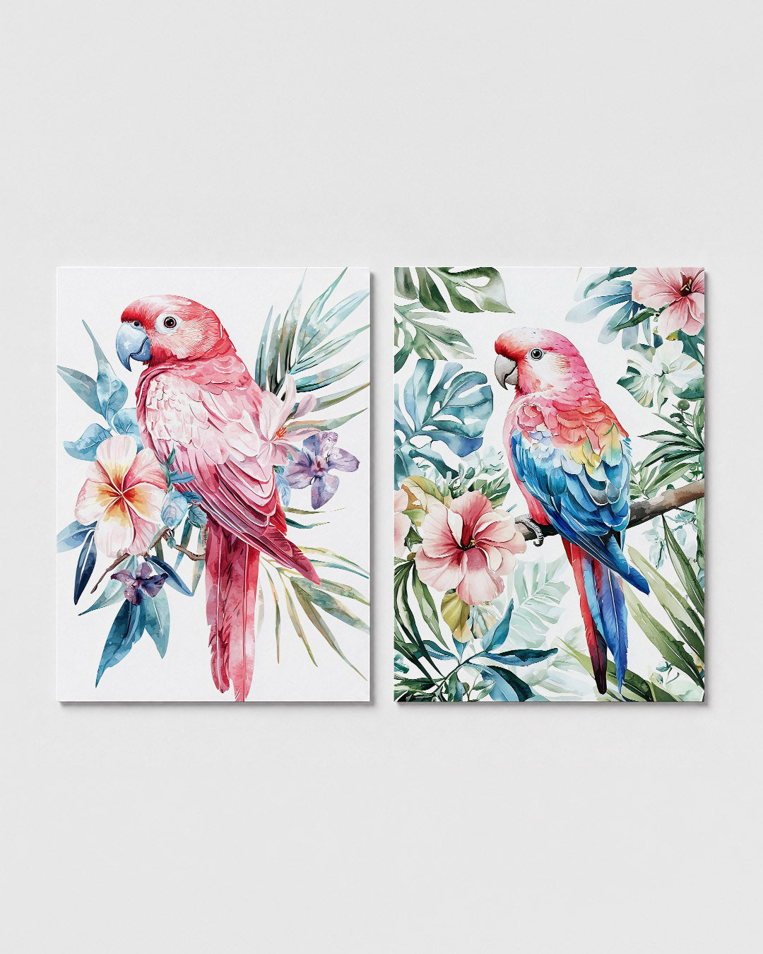 Vogels en bloemen Posterset