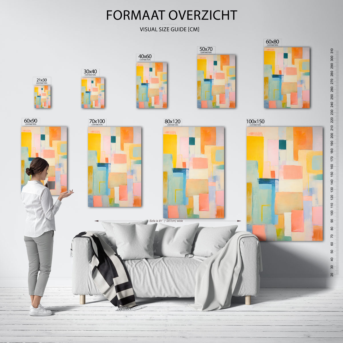 Kleurrijke rechthoeken Poster
