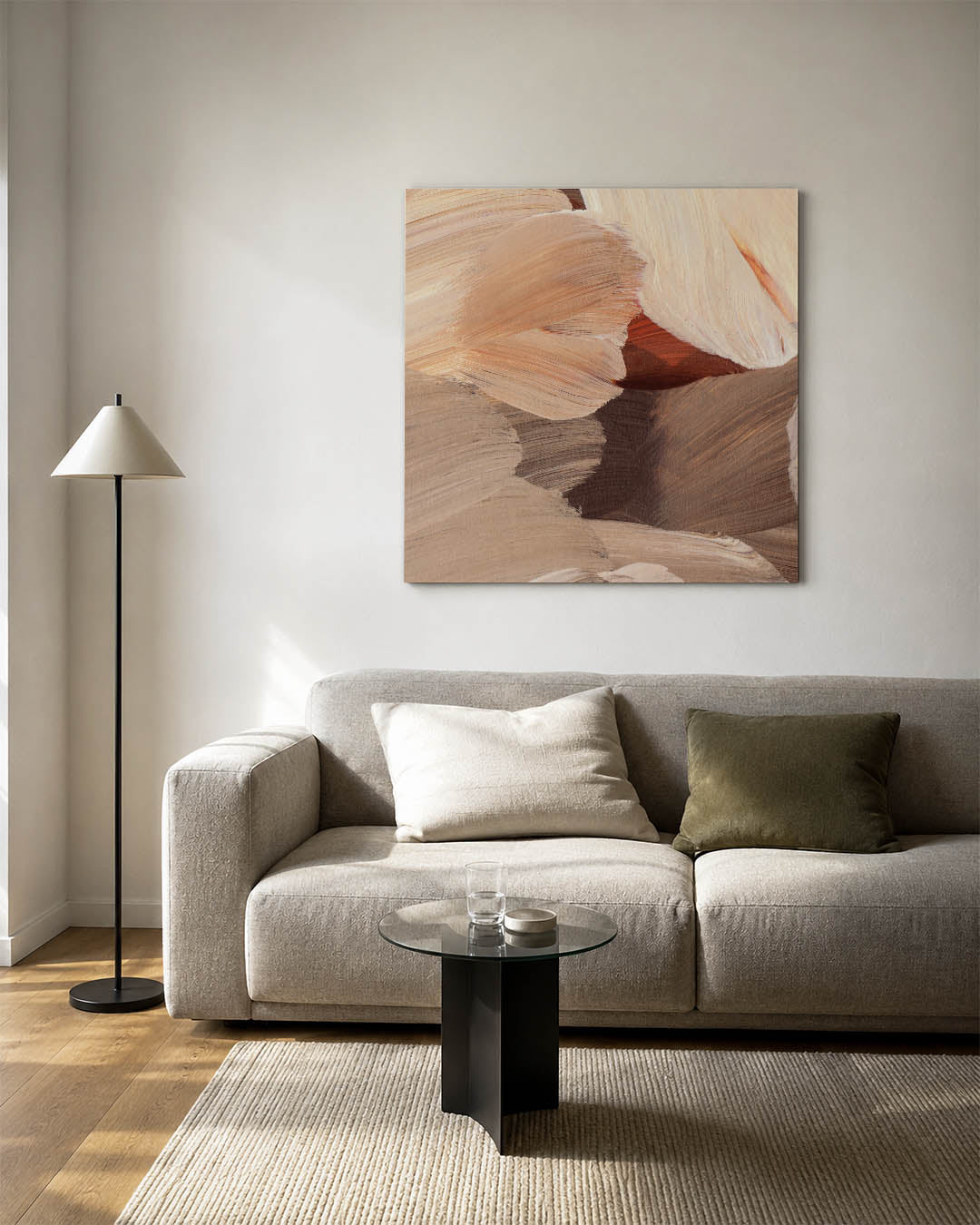 Organische penseelstreken Kunstwerk
