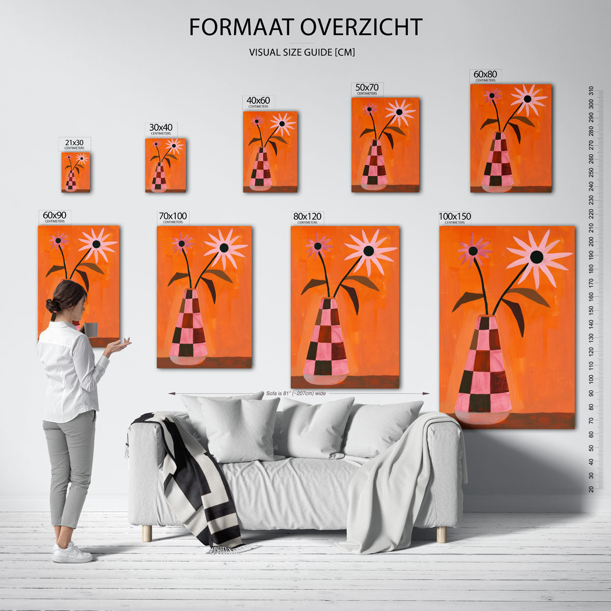 Bloemen in vaas Poster