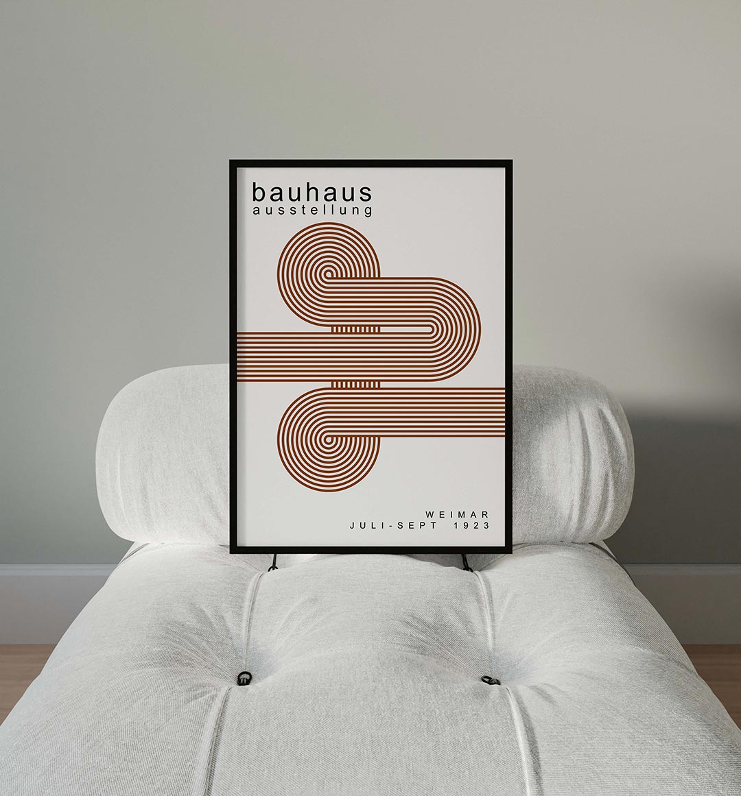 Lijnen en cirkelpatronen Poster