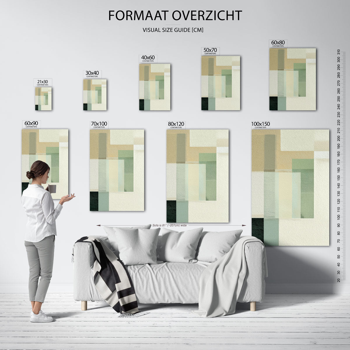 Abstracte rechthoeken Poster