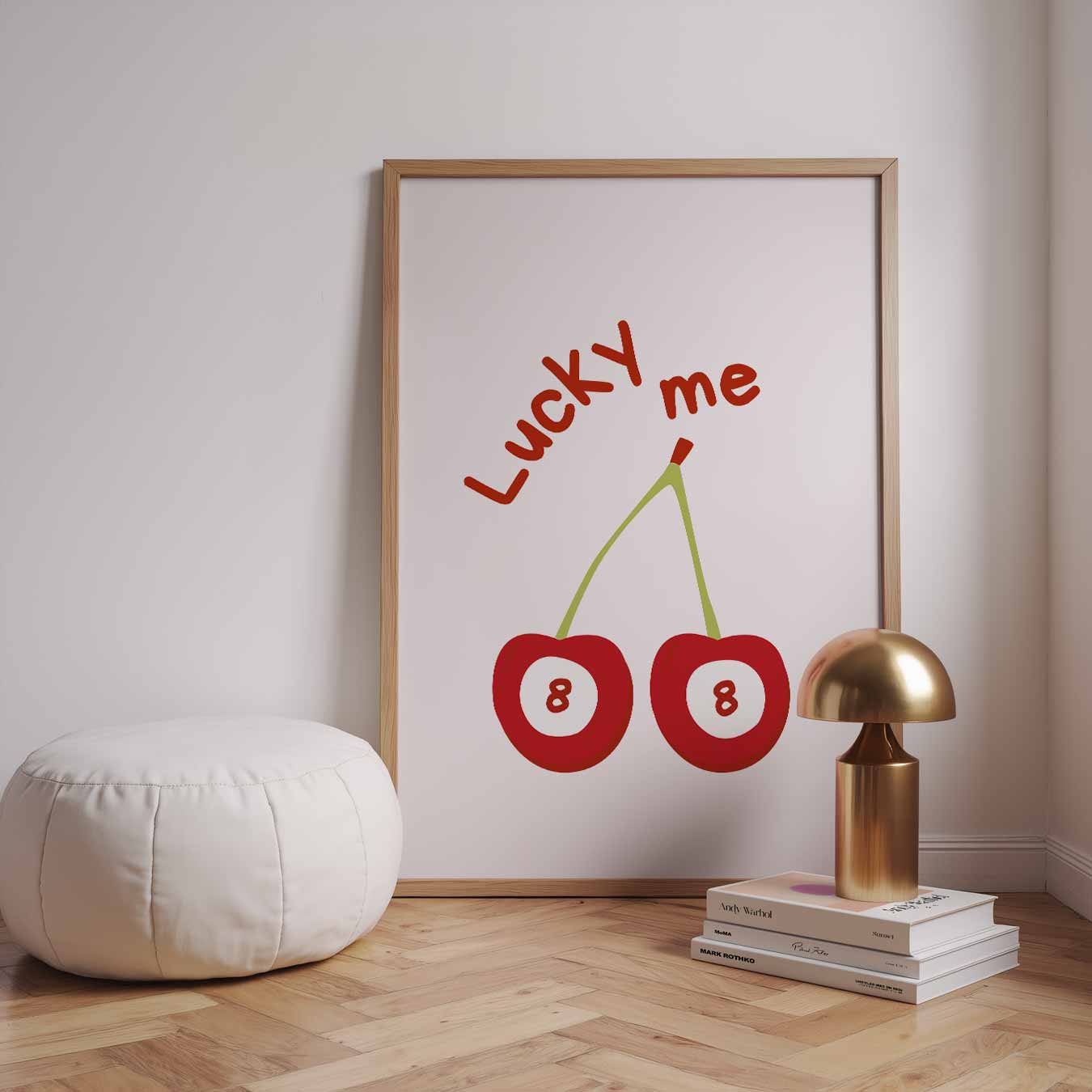 Lucky Me Kersen Poster-WallArtistic
