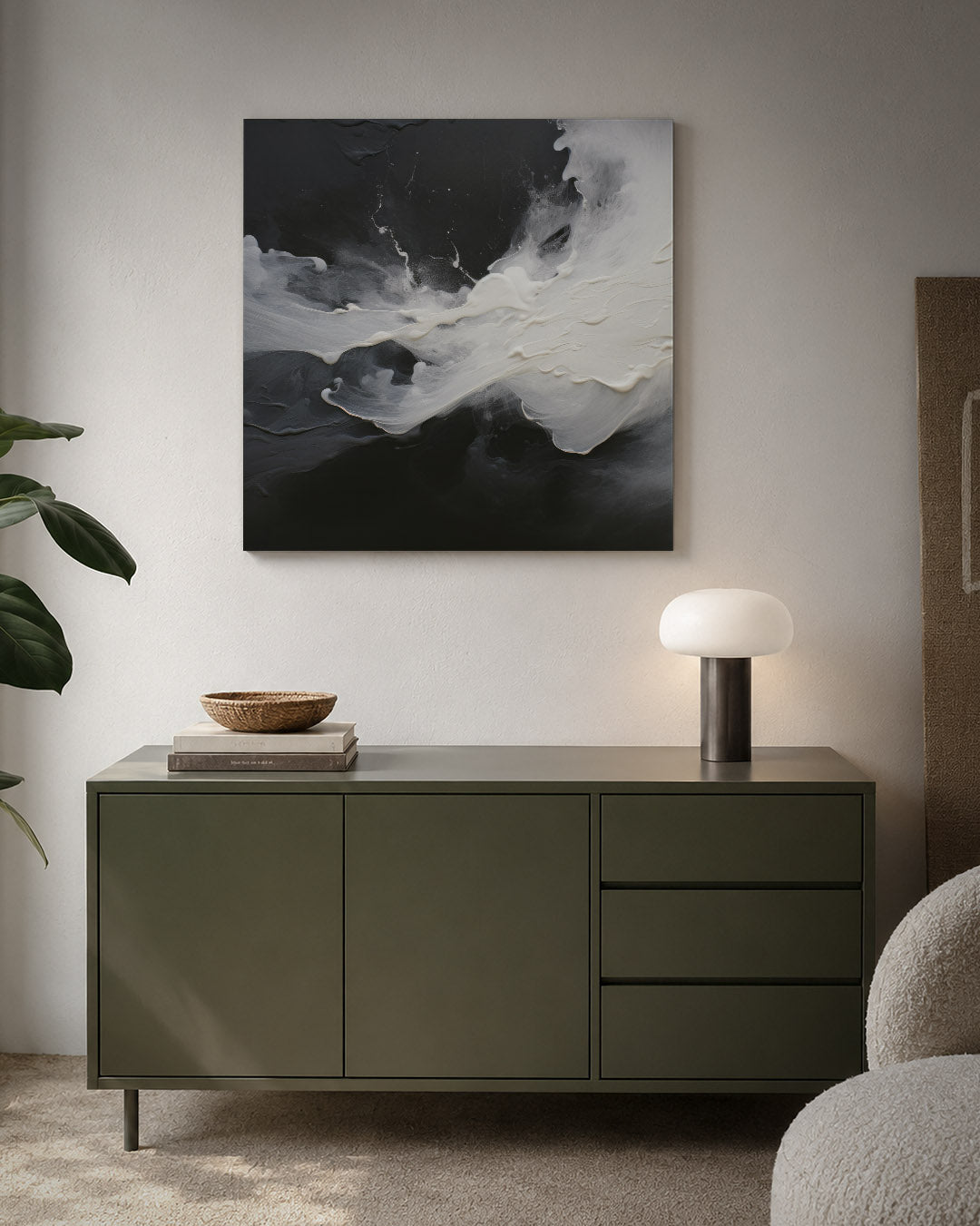 Dynamische vloeistofbeweging Kunstwerk