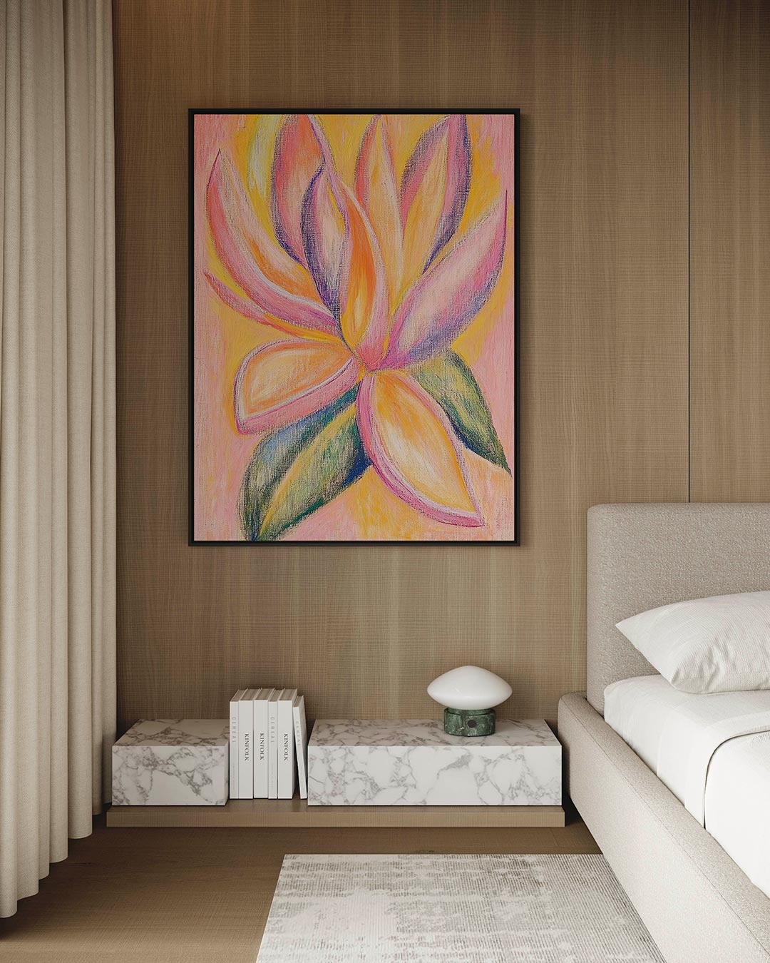 Vrolijke bloemvormen Kunstwerk