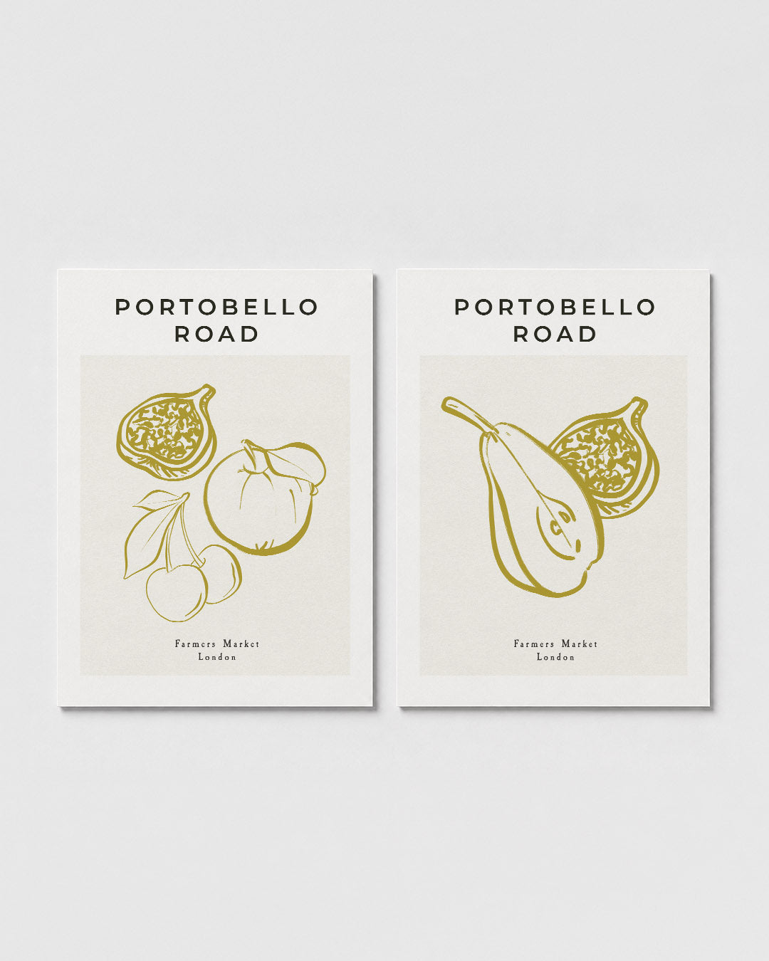 Fruitige lijnenspel Posterset