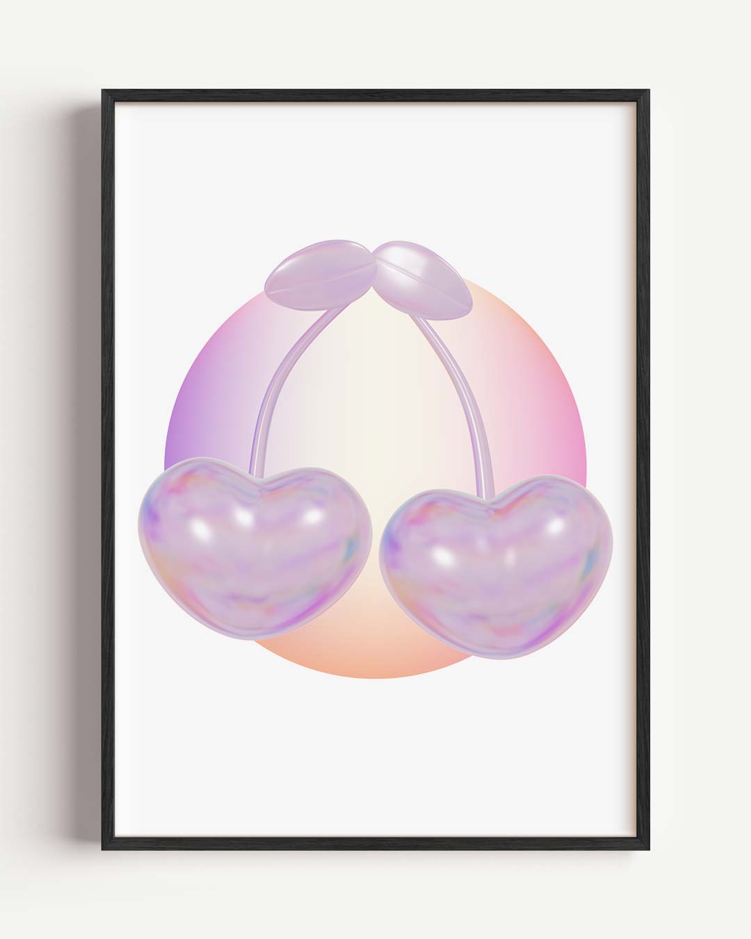 Zachte Pastel Kersen Poster-WallArtistic