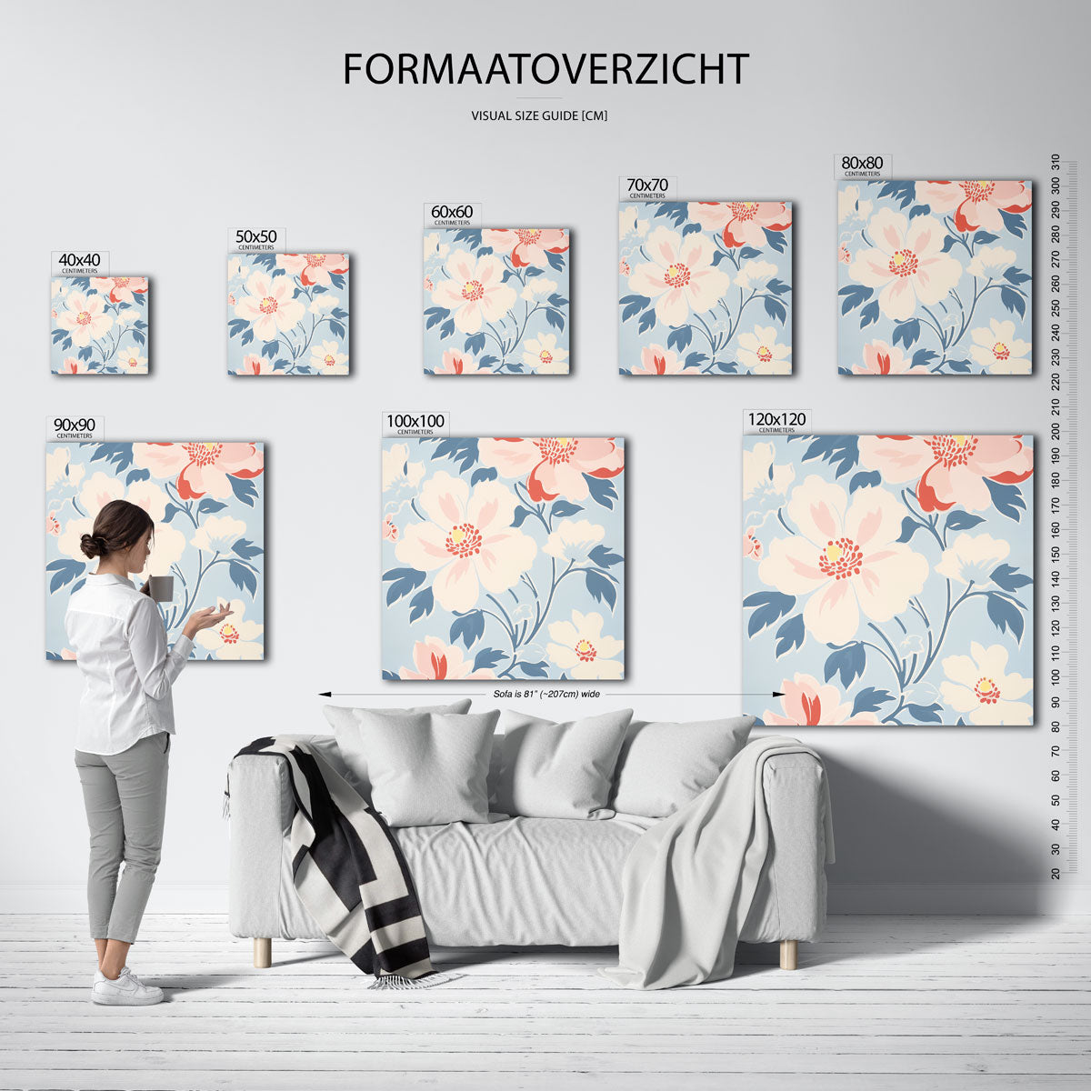 Bloemen en bladeren Poster