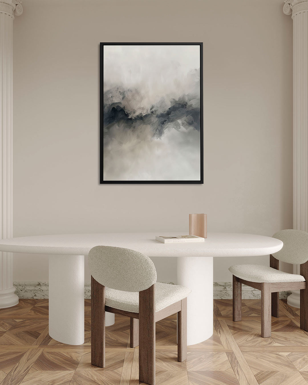 Vloeiende grijstinten Kunstwerk