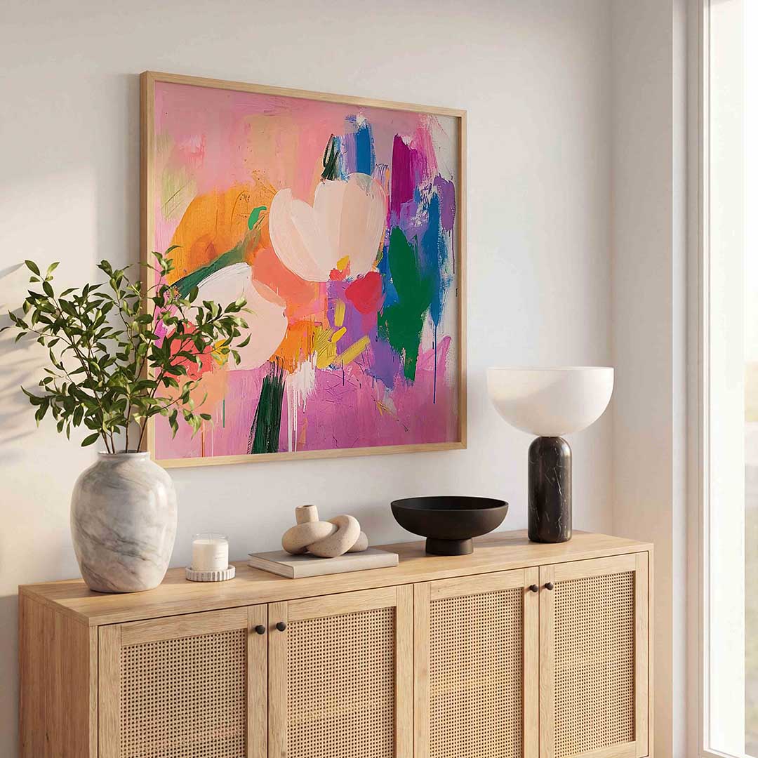 Bloemen en kleuren Poster