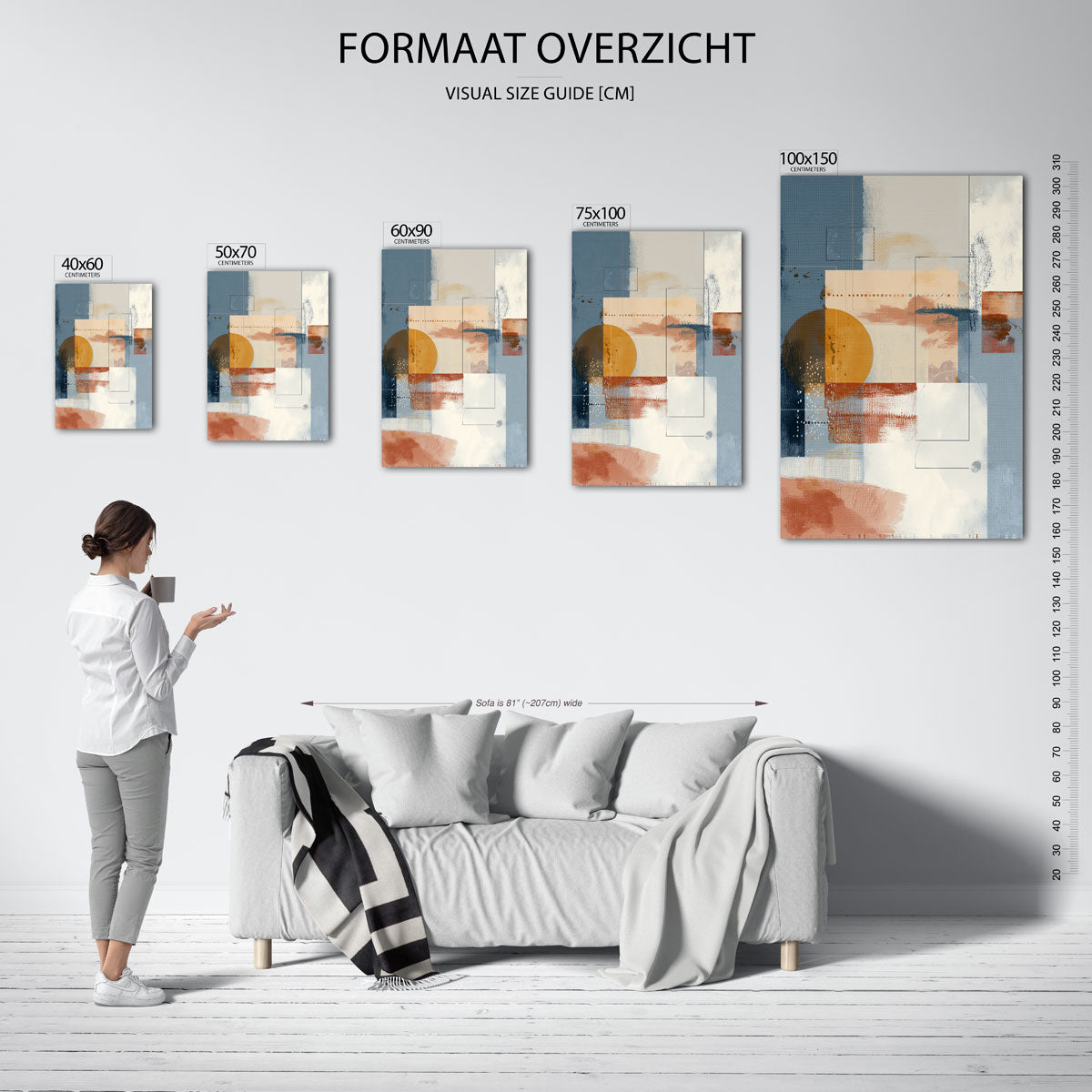 Geometrische compositie Kunstwerk