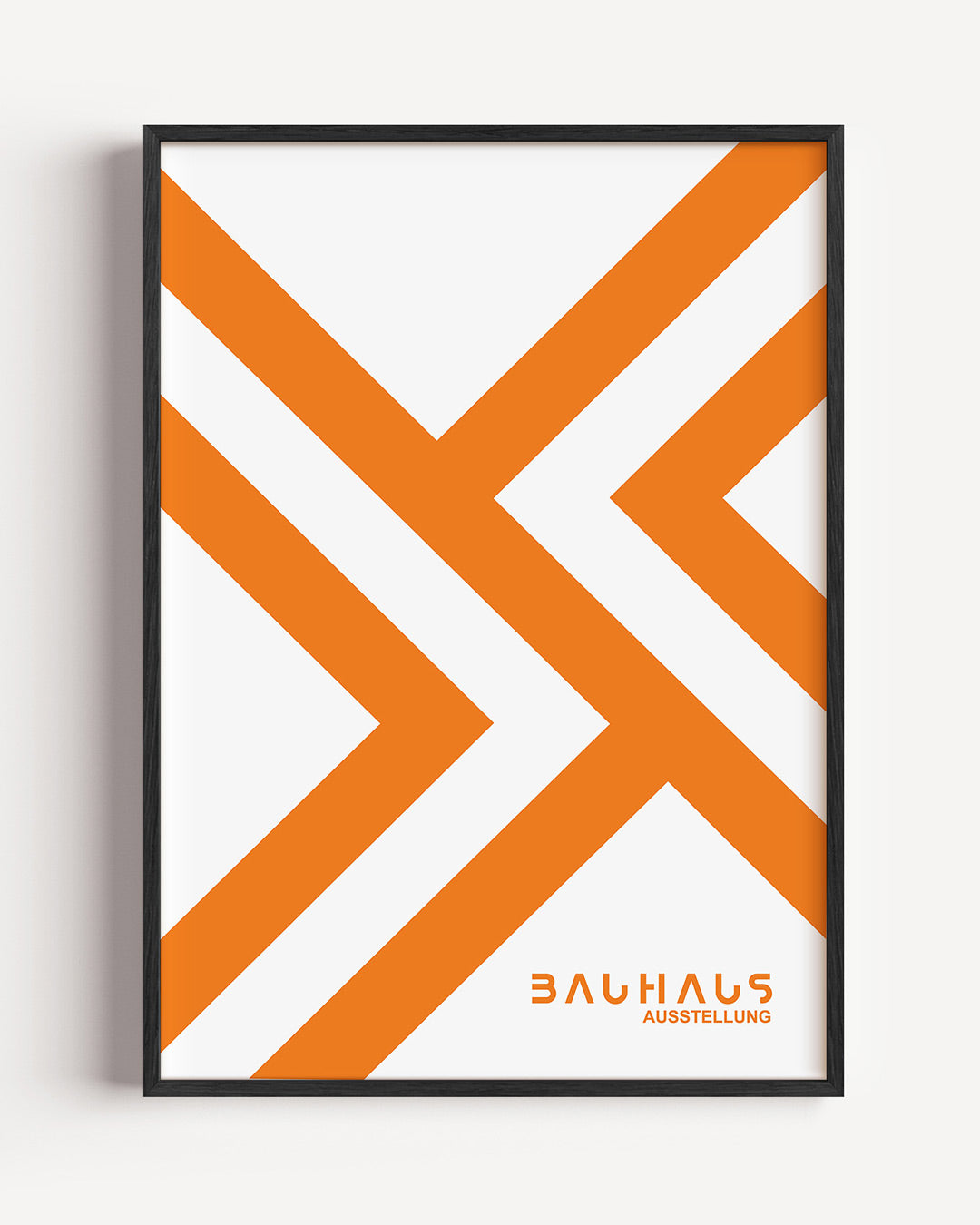 Oranje lijnenspel Poster