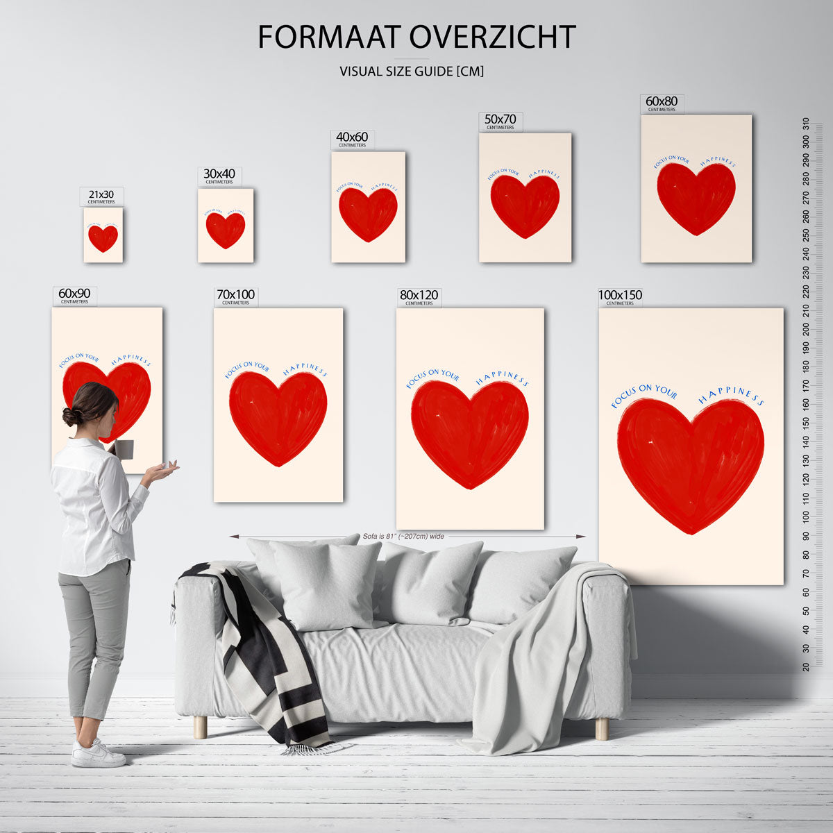 Rood hart Poster