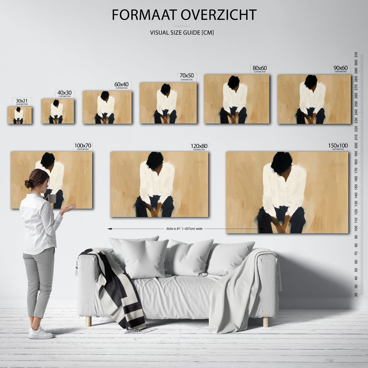Zittende figuur Poster