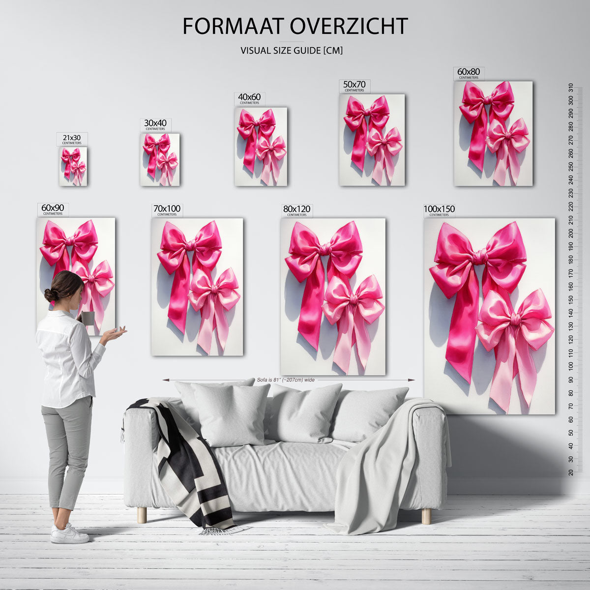 Roze strikken Poster