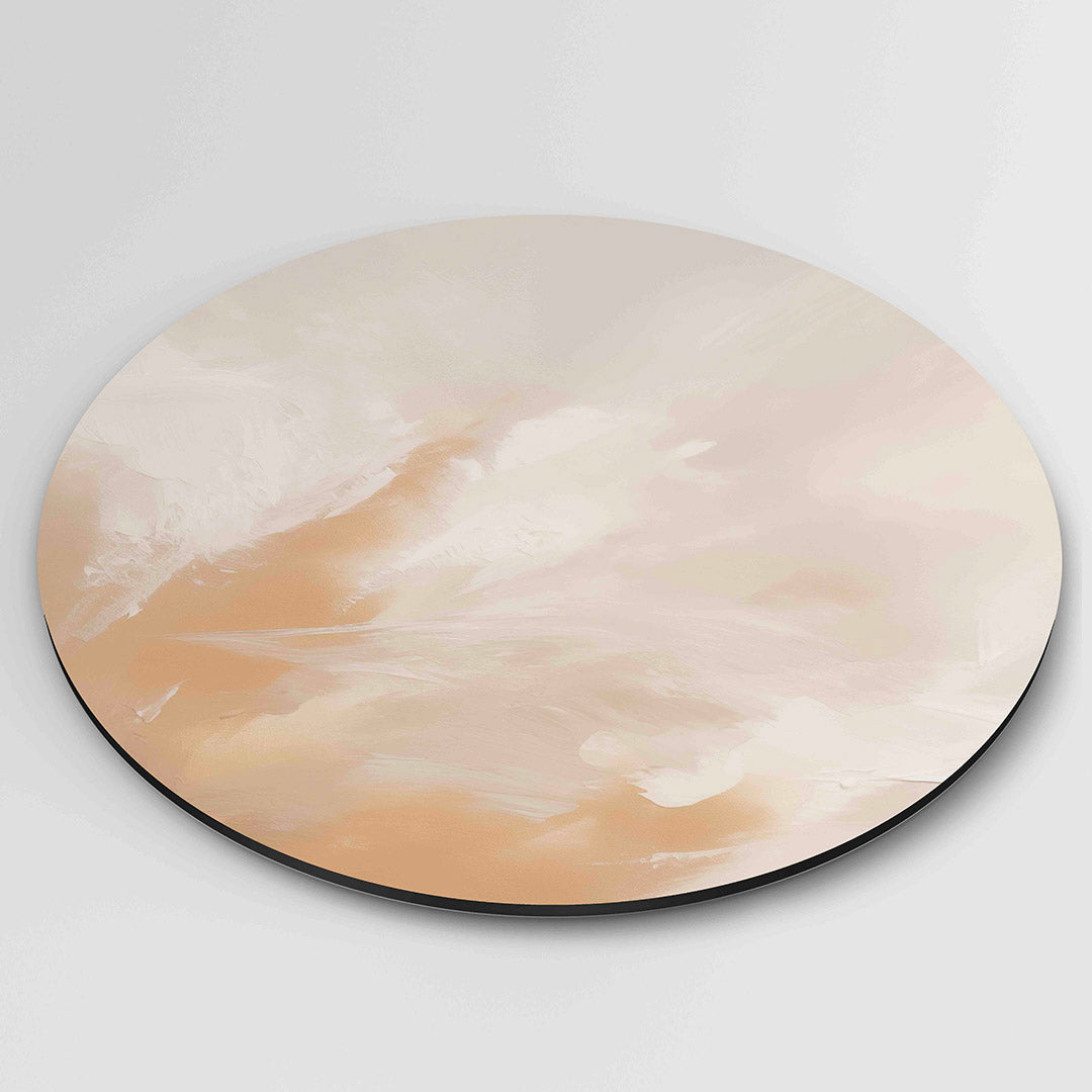 Abstracte beige en witte Muurcirkel