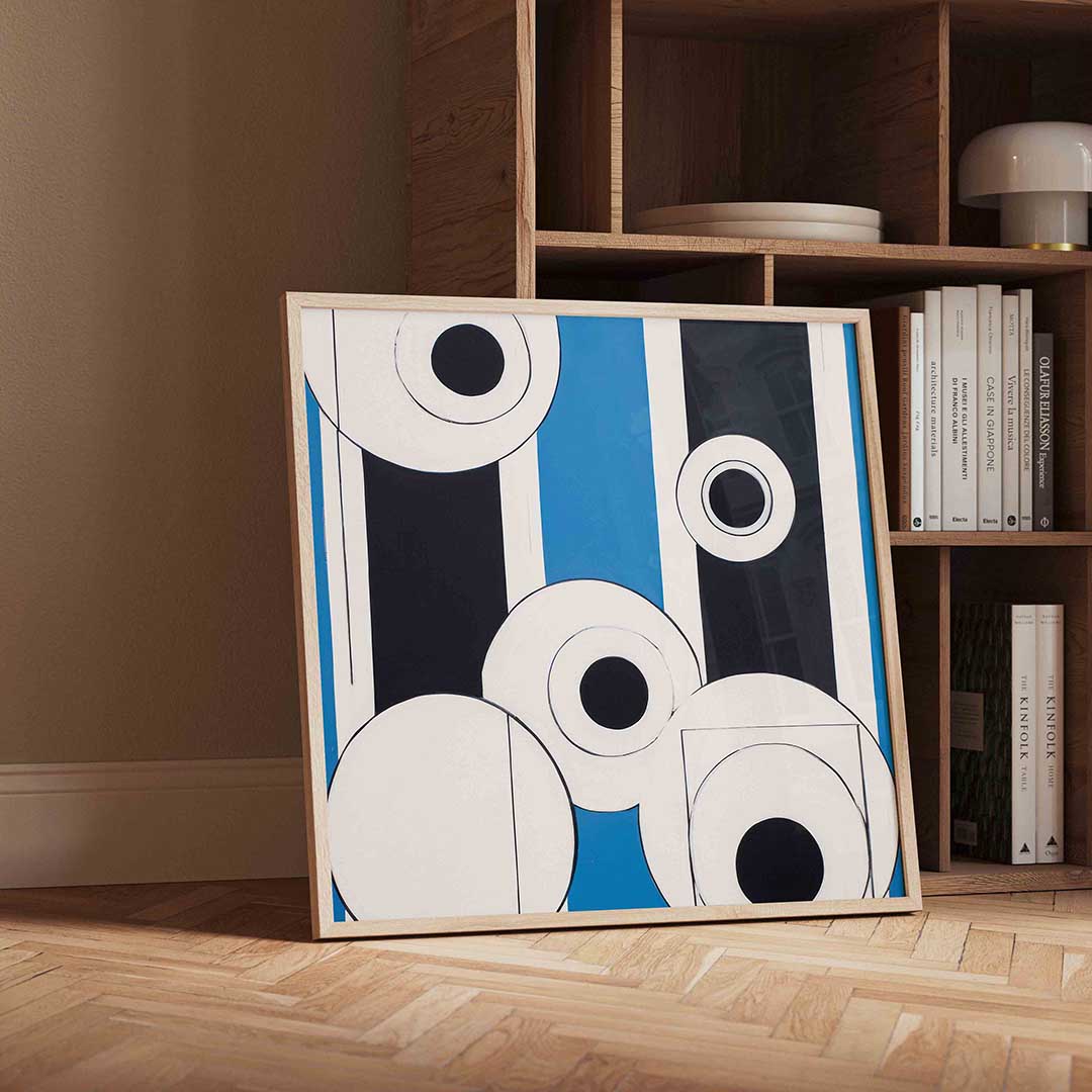Grafische cirkels en lijnen Poster