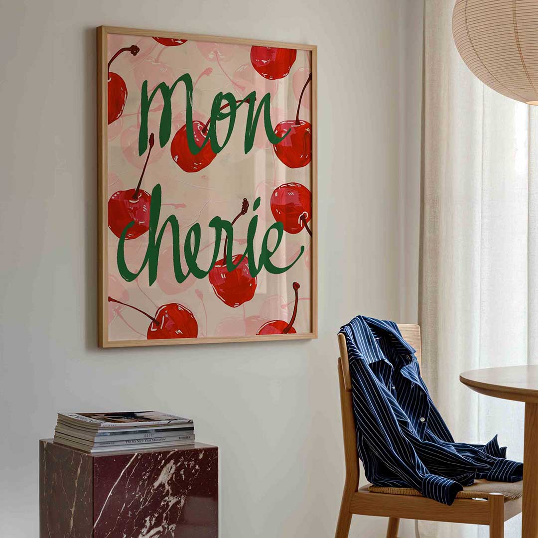 Kersen en tekst Poster
