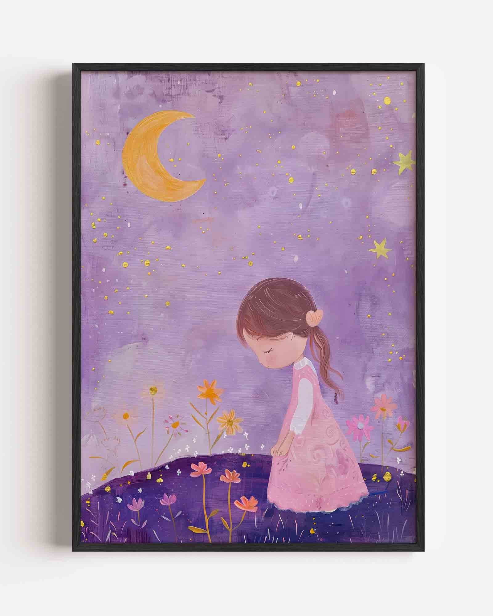 Meisje met bloemen Poster