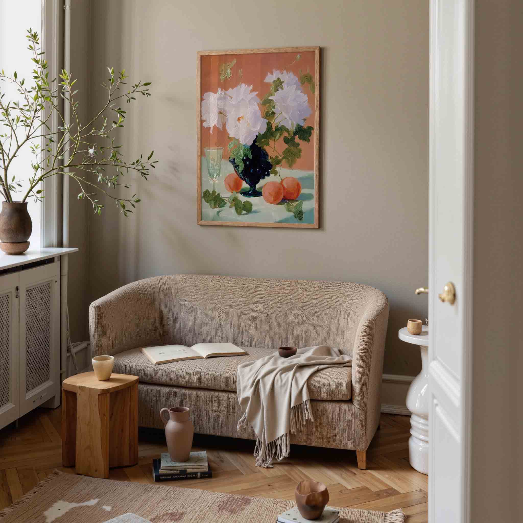 Bloemen en fruit Poster
