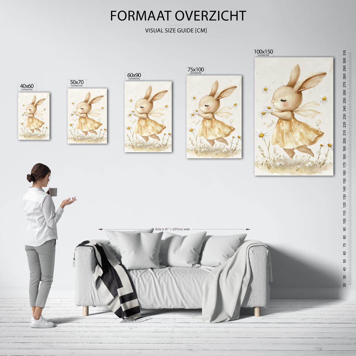 Dansend konijn Kunstwerk