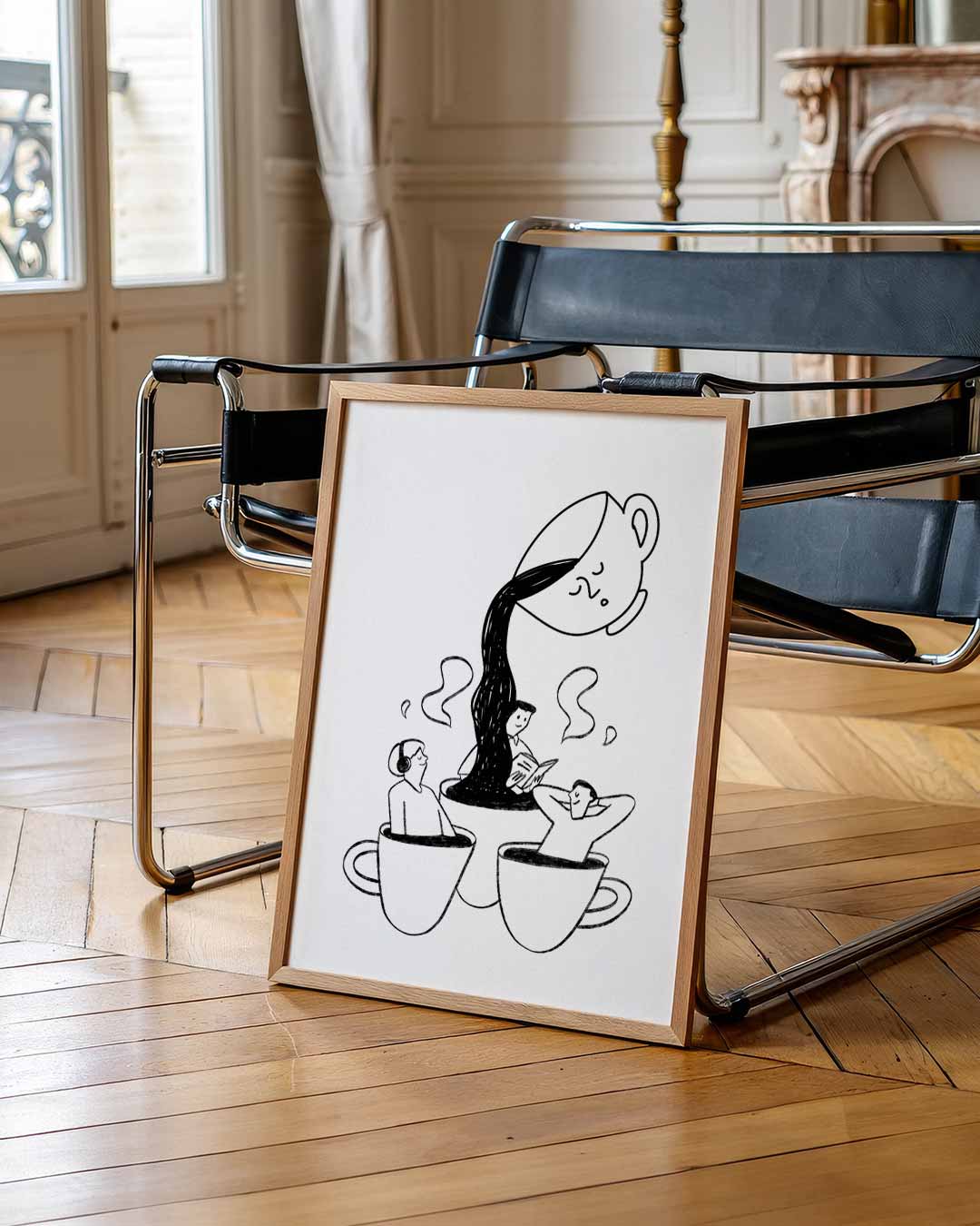 Koffie Ochtend Genot Poster-WallArtistic