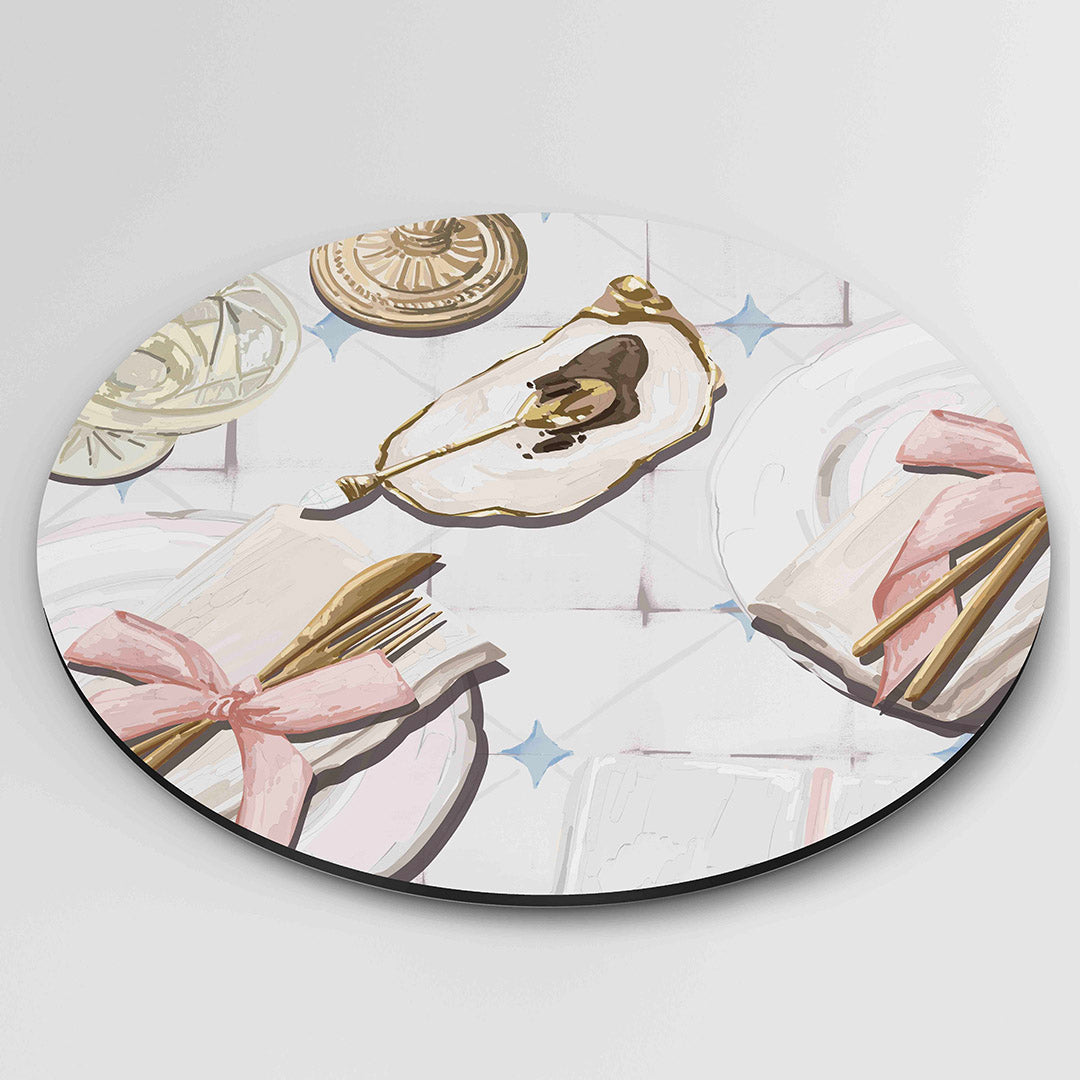 Eettafel decoratie Muurcirkel