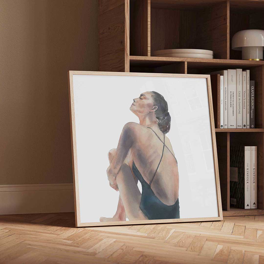 Zittende vrouw Poster