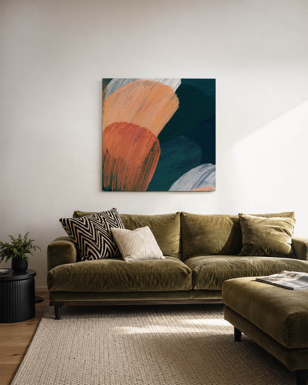 Dynamische penseelstreken Kunstwerk