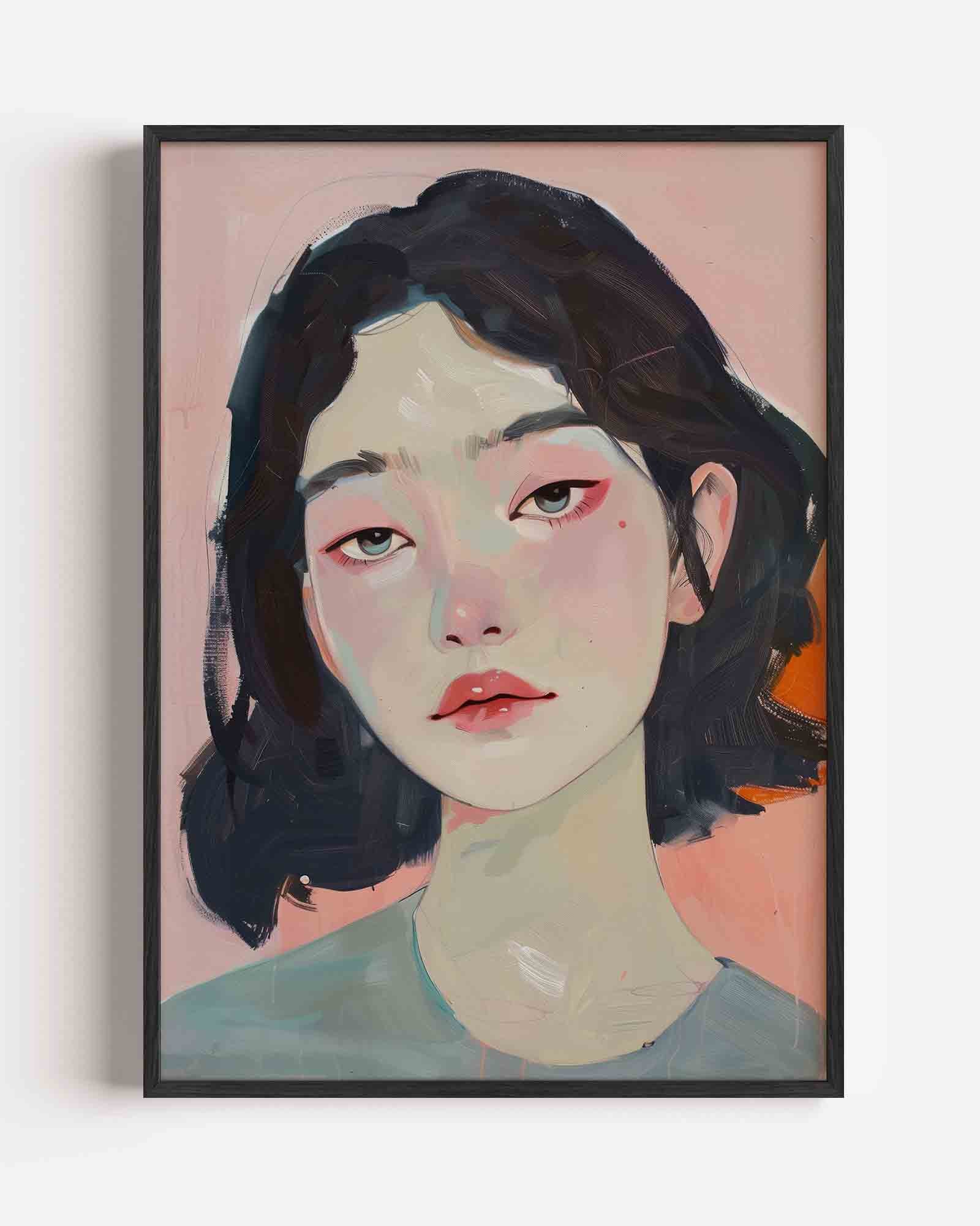 Portret van vrouw Poster
