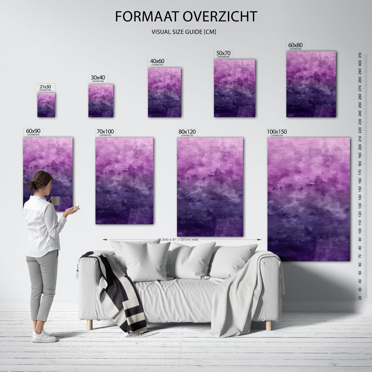Paarse textuur Poster