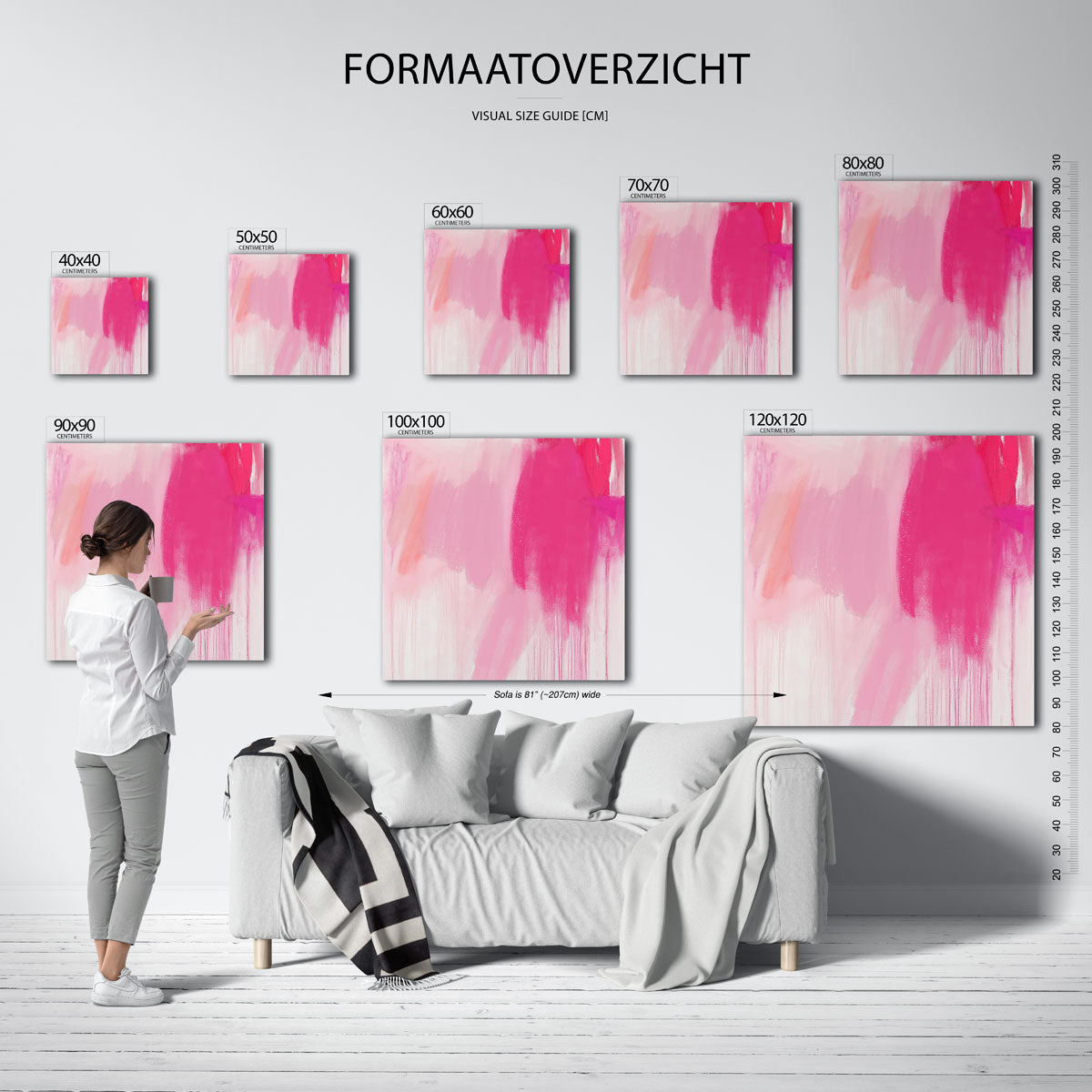 Roze tinten Poster