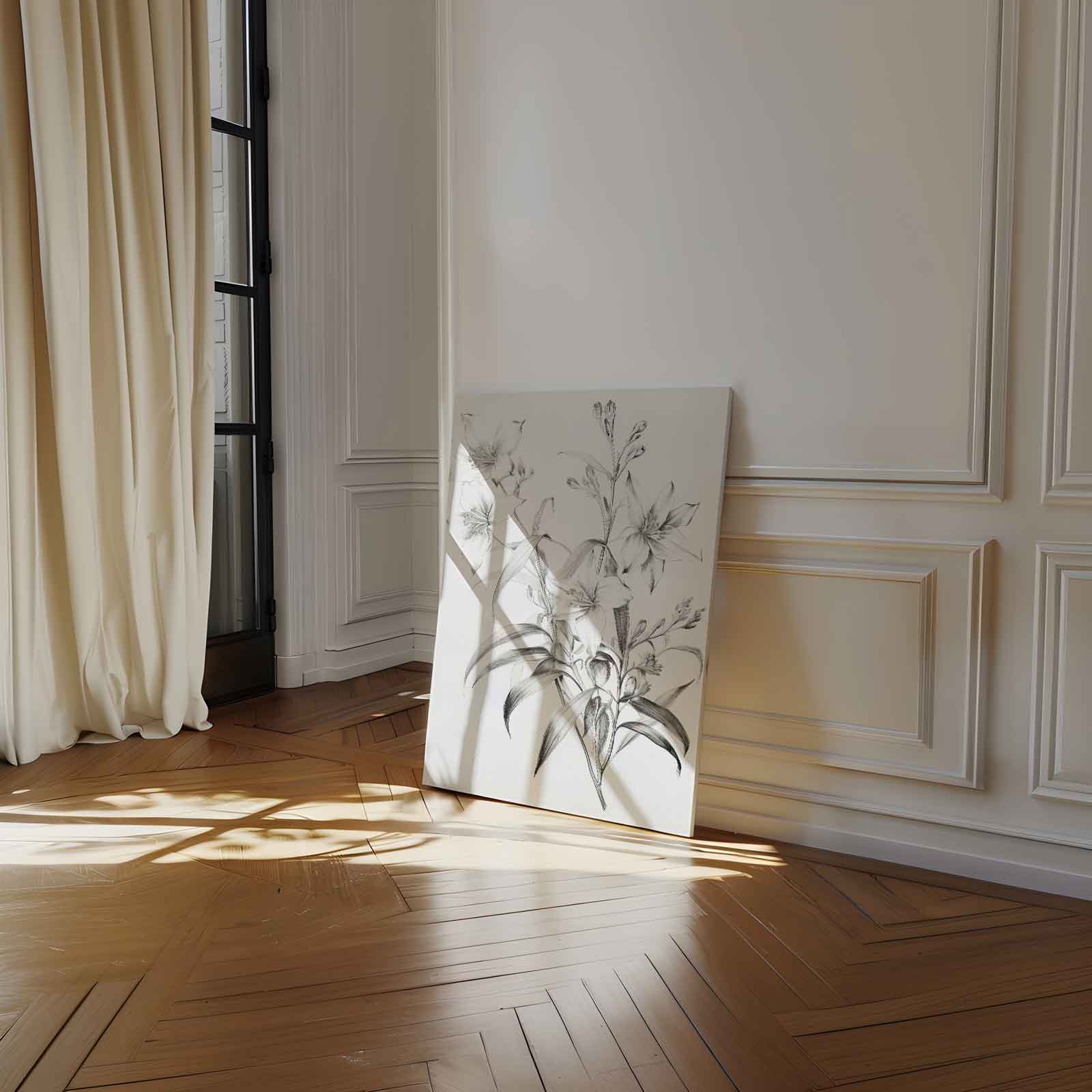 Elegante Bloemschildering Kunstwerk-canvas-dibond-plexiglas-wanddecoratie-WallArtistic