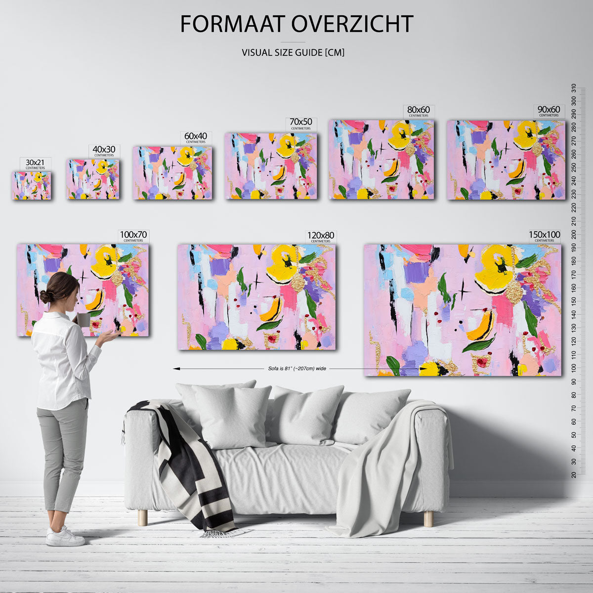 Abstracte bloemen en vormen Poster