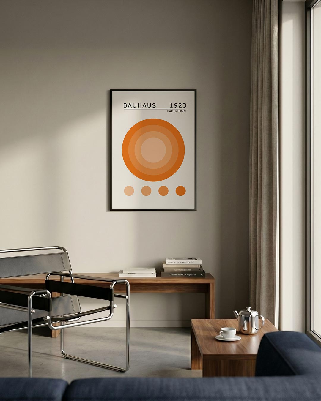 Cirkelritme oranje Poster