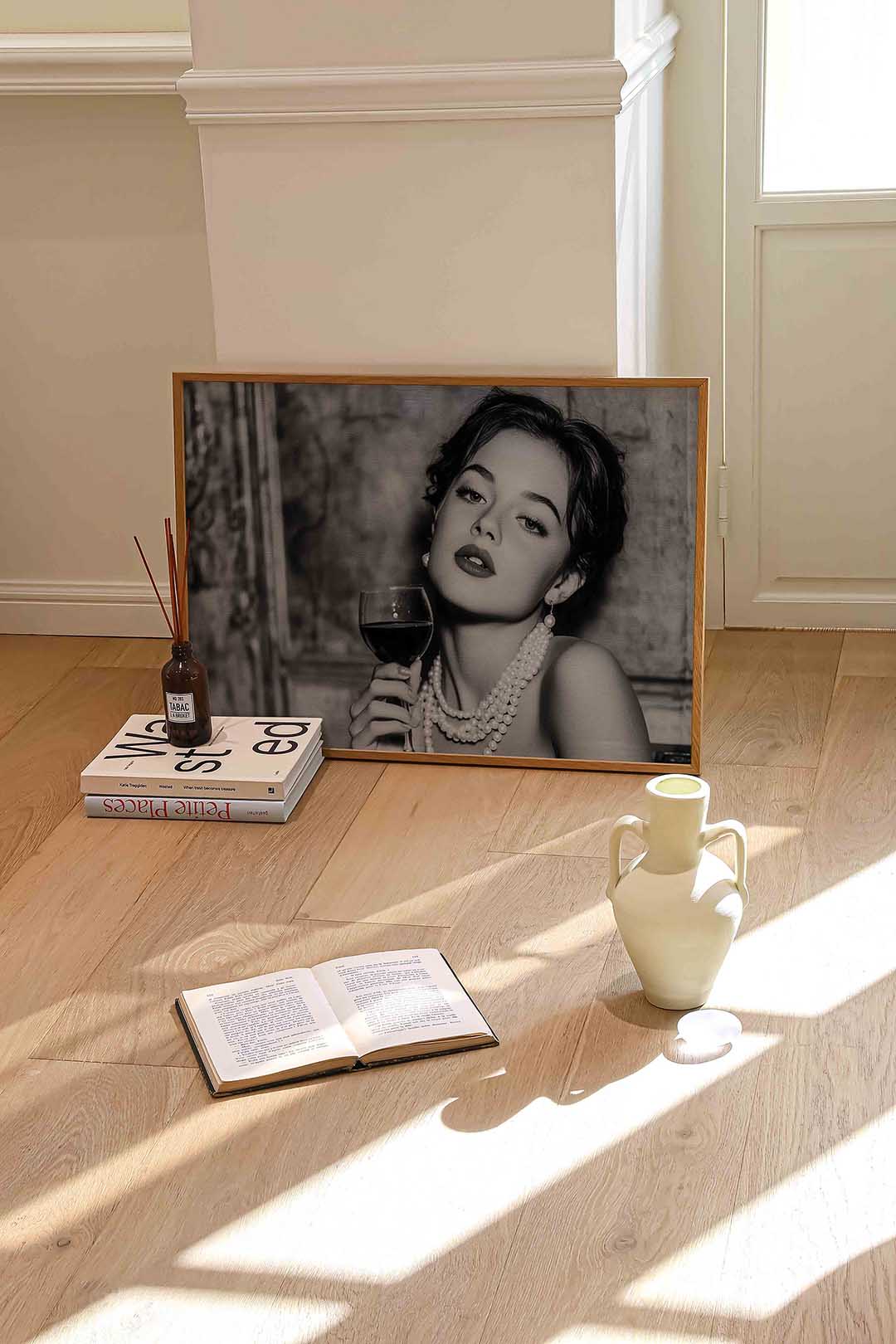 Vrouw met parels Poster